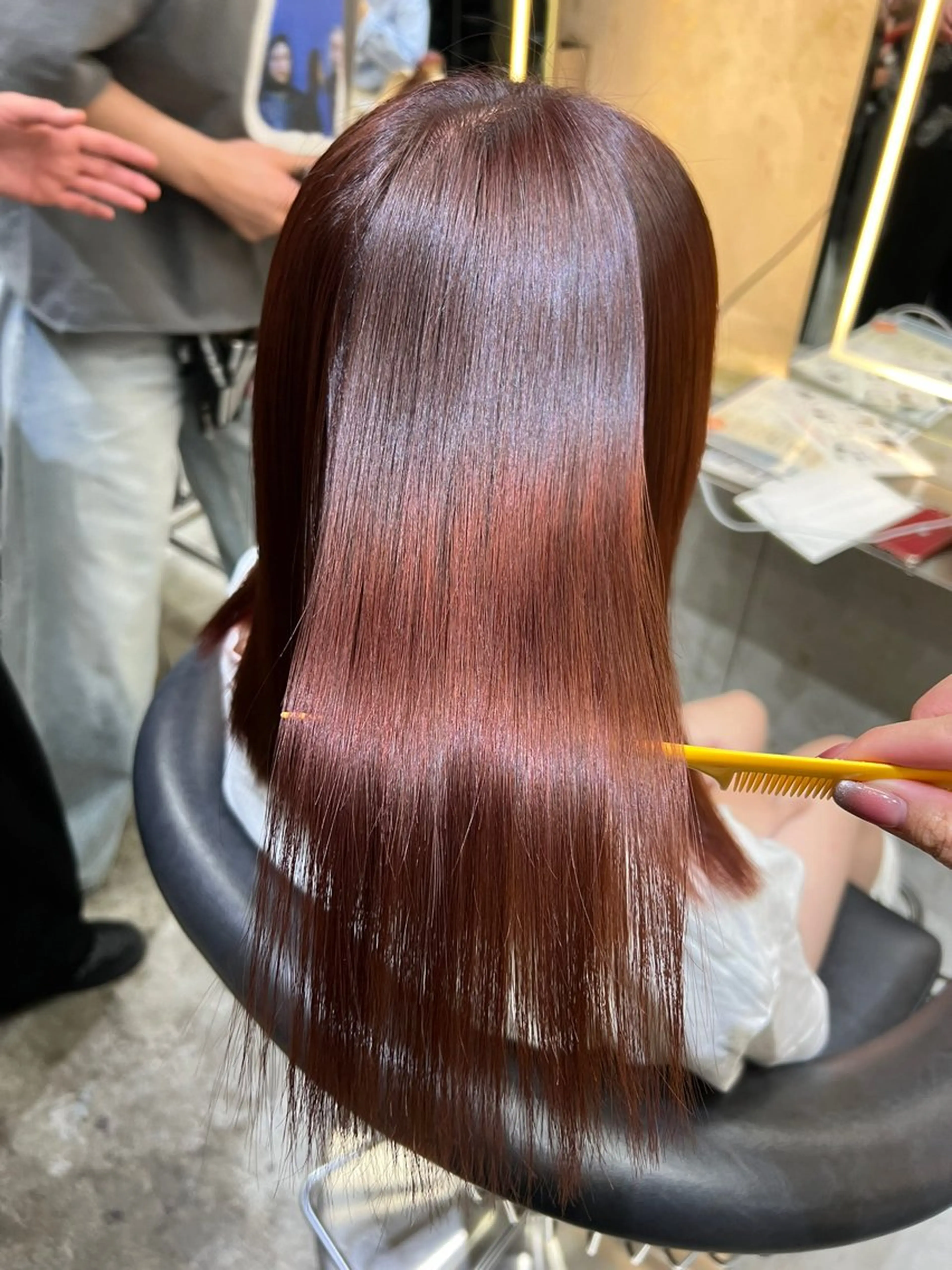 ミディアム カラー パーマ カット ヘアカラー 縮毛矯正 トリートメント 髪質改善/ボブ/ ハイトーン❣️yuiのヘアスタイル