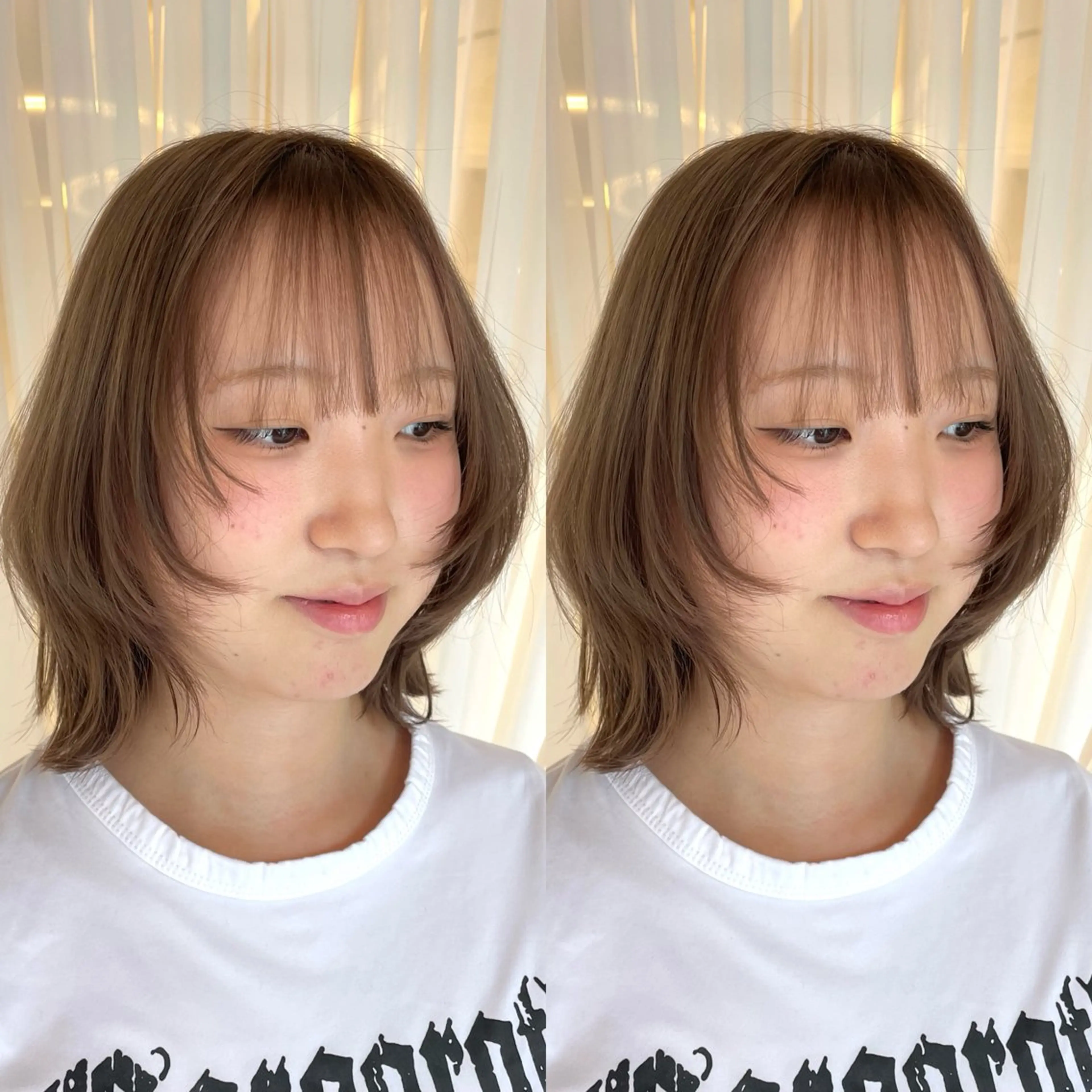 ショート カラー ヘアカラー トリートメント ヘアセット ブリーチ無し透明感 カラー🦕まどかのヘアスタイル