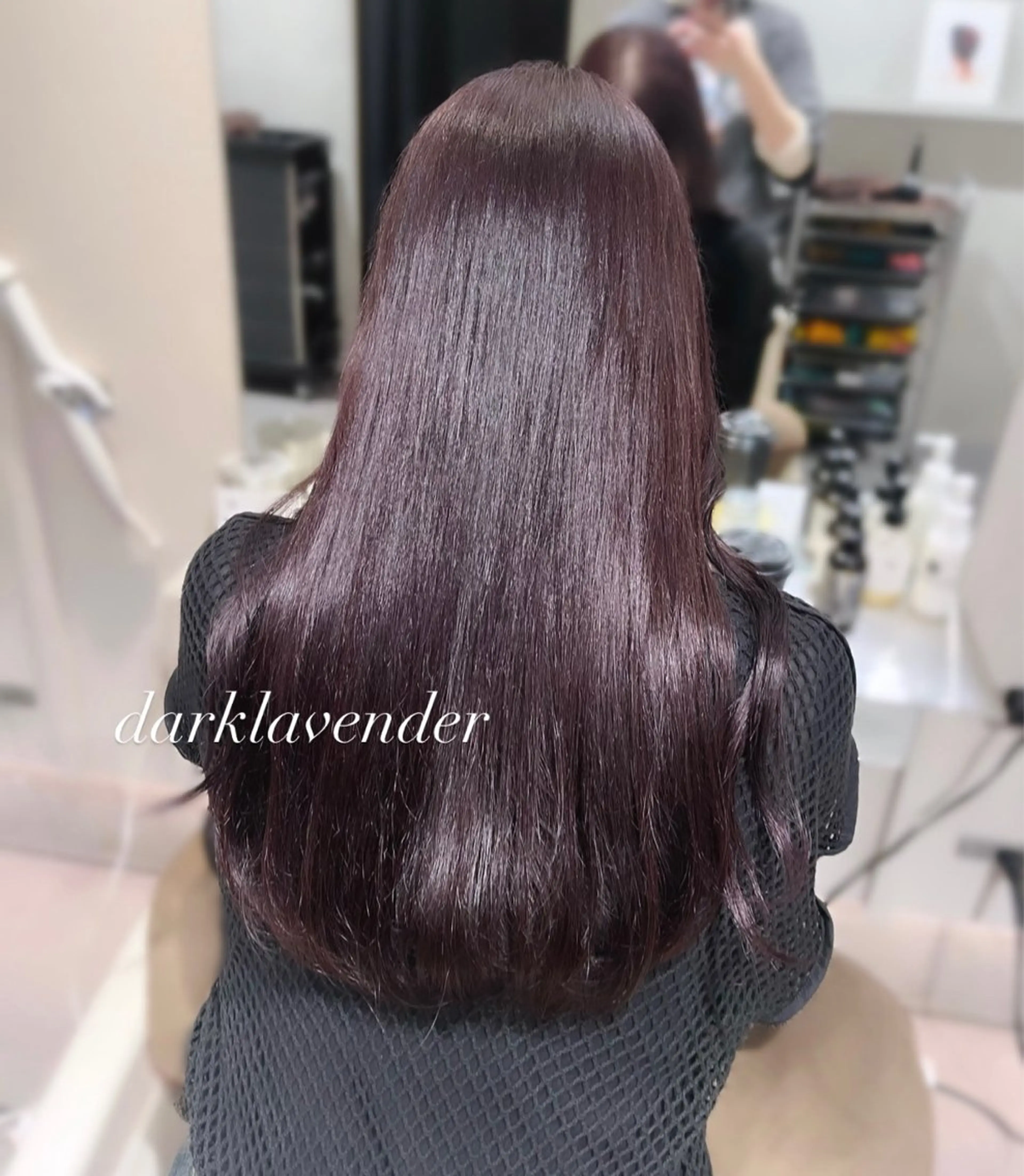 ロング カラー ブリーチ ディープラベンダー ラベンダーカラー ブリーチなしカラー ヘアカラー トリートメント ヘアセット ショートカット/ yuiのヘアスタイル