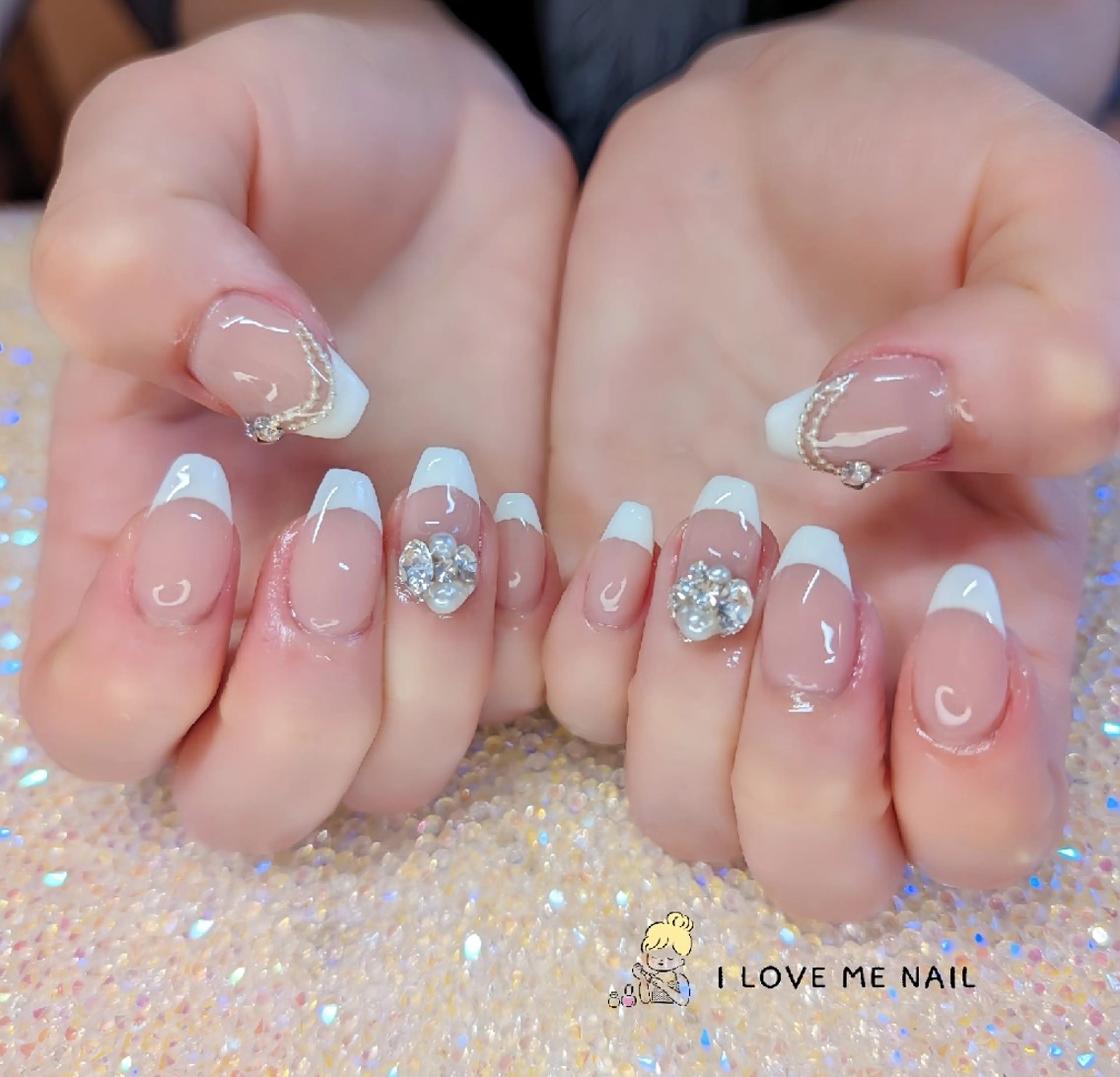 ネイル 長さ出し ジェルネイル ハート 韓国ネイル マグネットネイル ハンドネイル I LOVE ME NAIL.｡.:*♡のネイルデザイン