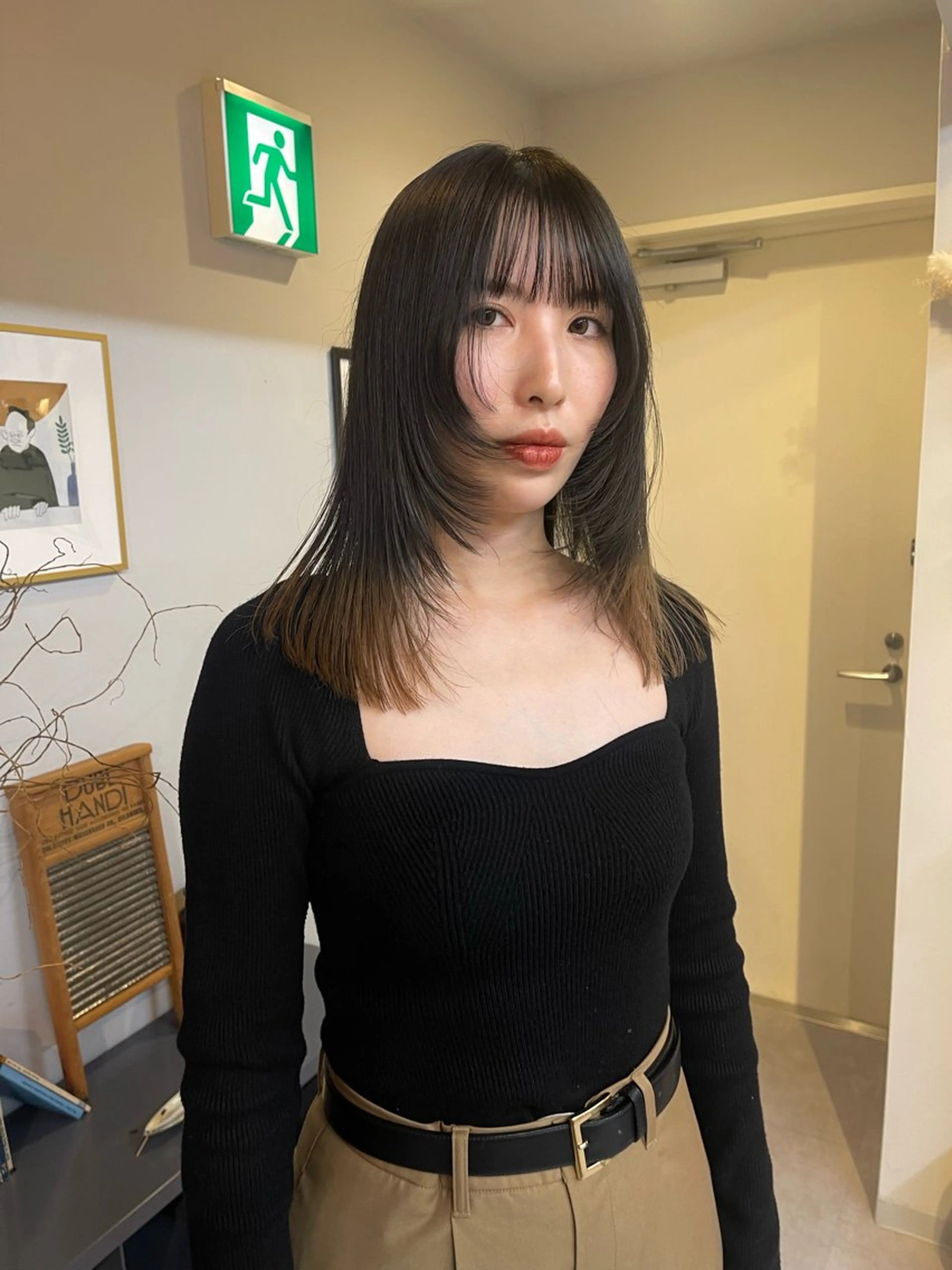 ミディアム 顔まわりレイヤー レイヤーカット MEY HAIR / CURLYS所属・✅ボブ/パーマ/ 表参道/KENTA✅のヘアスタイル