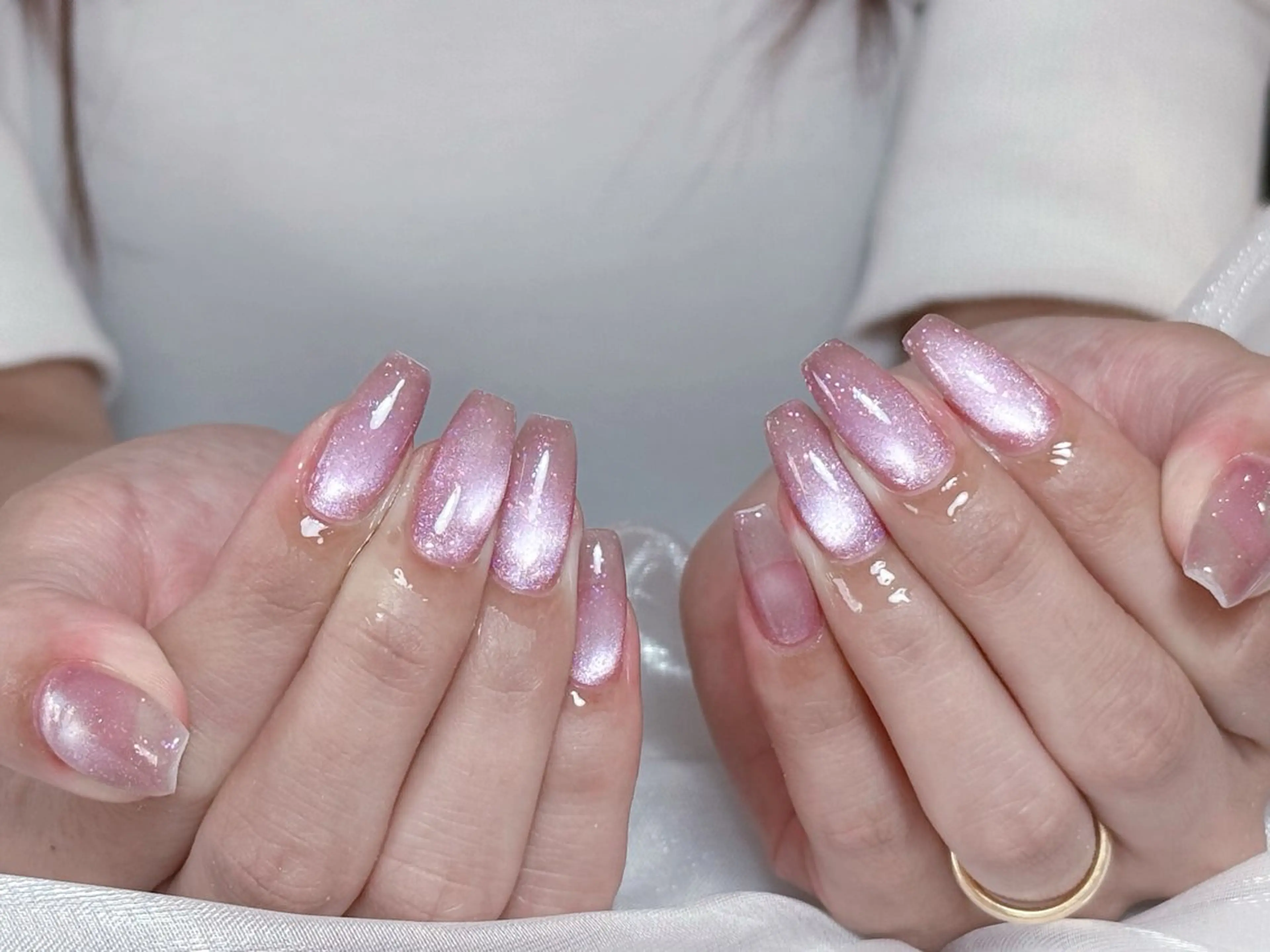 ネイル 長さ出し フレンチネイル グラデーション マグネットネイル マグネットフレンチ ハンドネイル ハンドケア ⭐️Dreamy Nail⭐️のネイルデザイン
