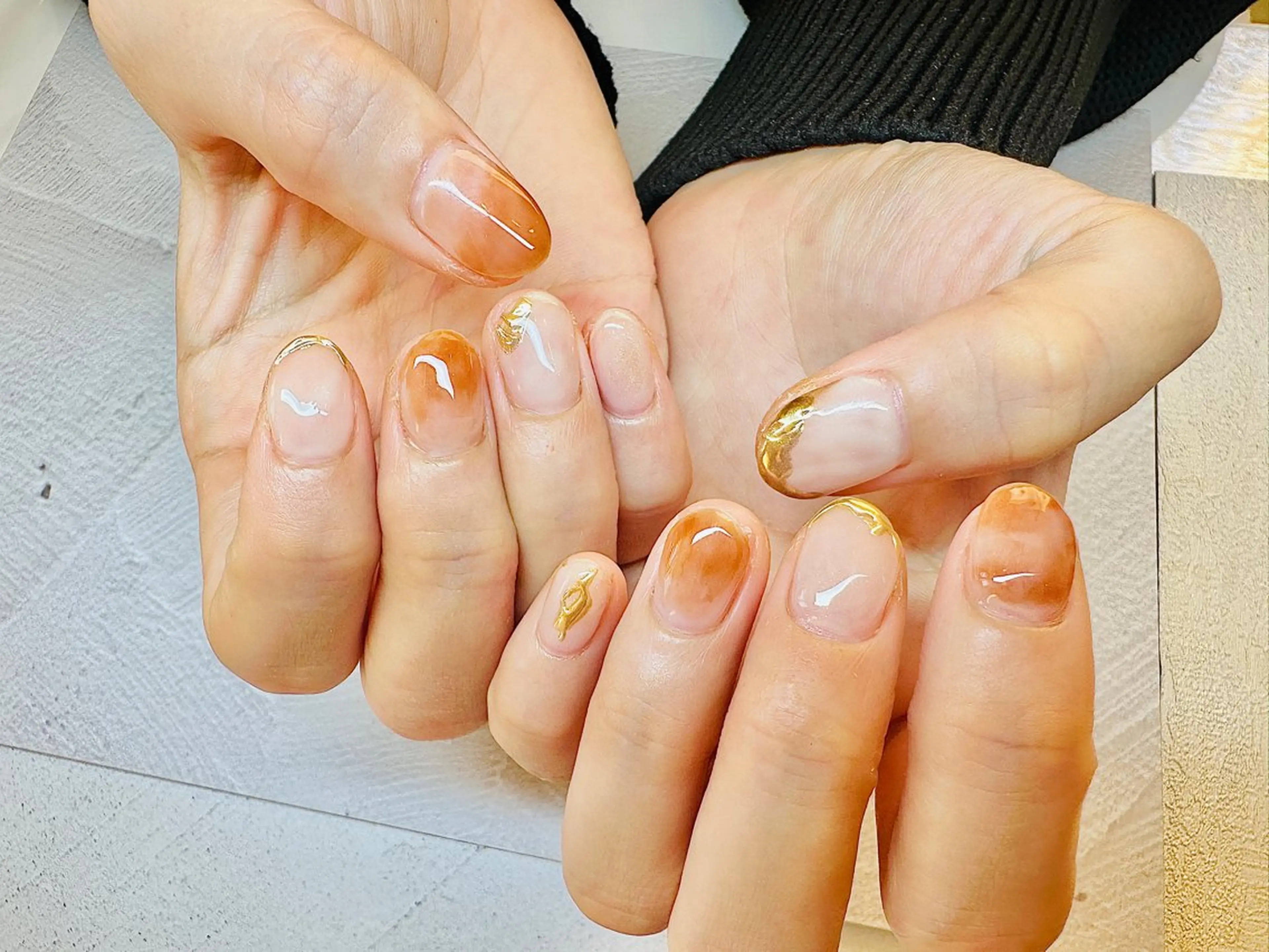 ネイル 持ち込み ニュアンスネイル Reauty NailSalonのネイルデザイン