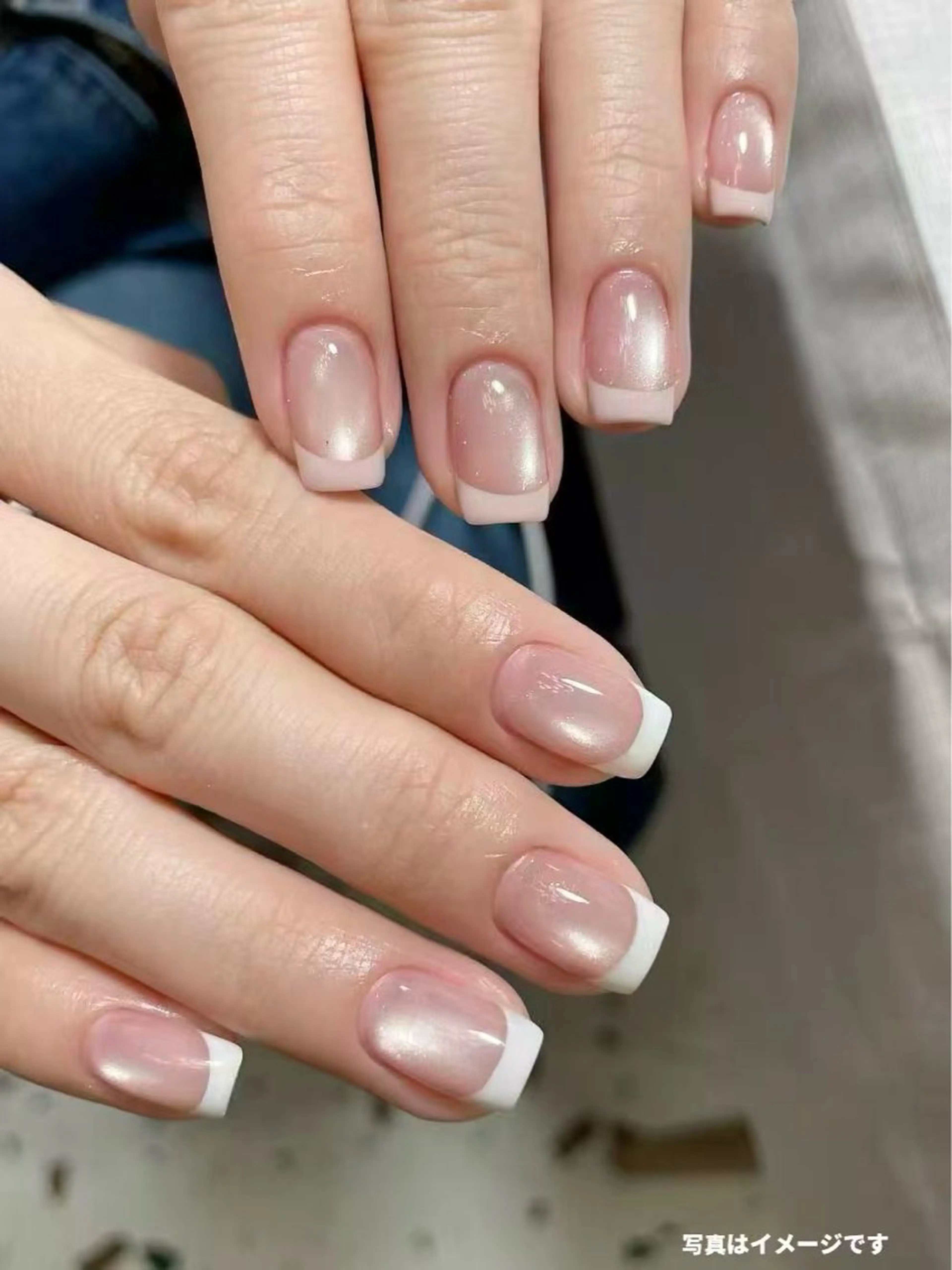 【ハンド】マグネット＋フレンチ💟 オフ無しの写真