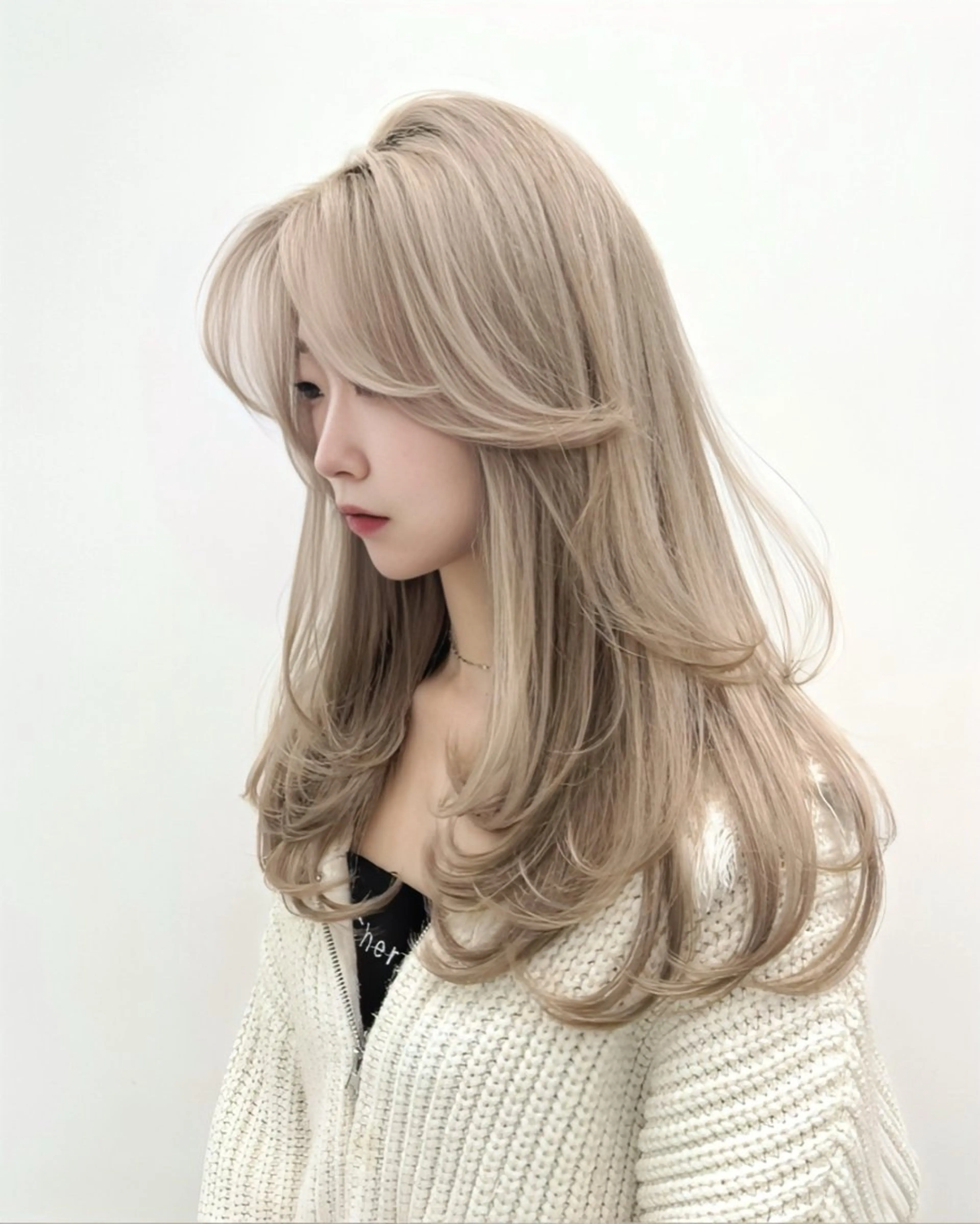 ロング カラー ヘアアレンジ カット ヘアカラー トリートメント ブリーチありなし🏹 淡色ヘア🤎藍斗のヘアスタイル