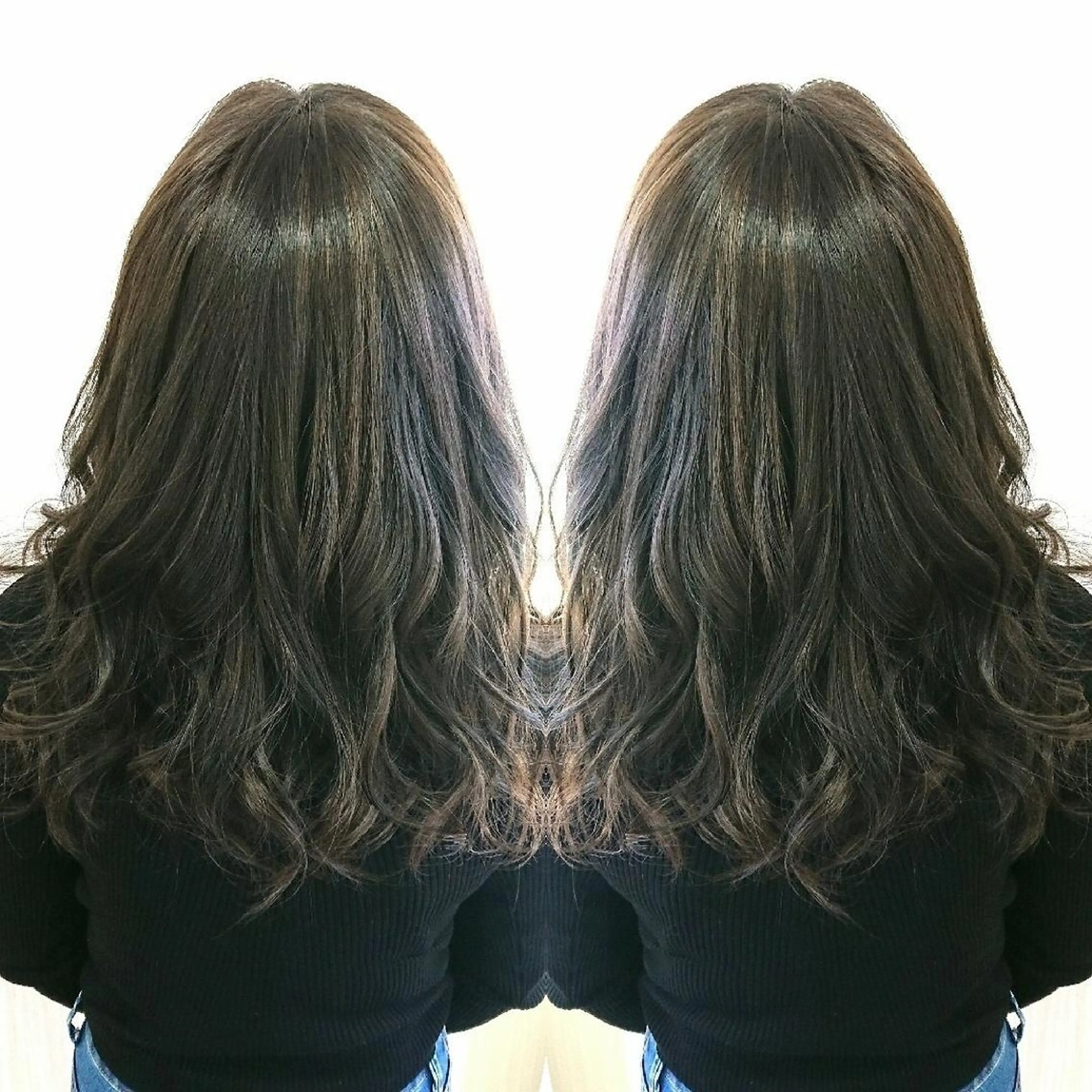 カラー れん/ハイトーン /エクステ/韓国風のヘアスタイル