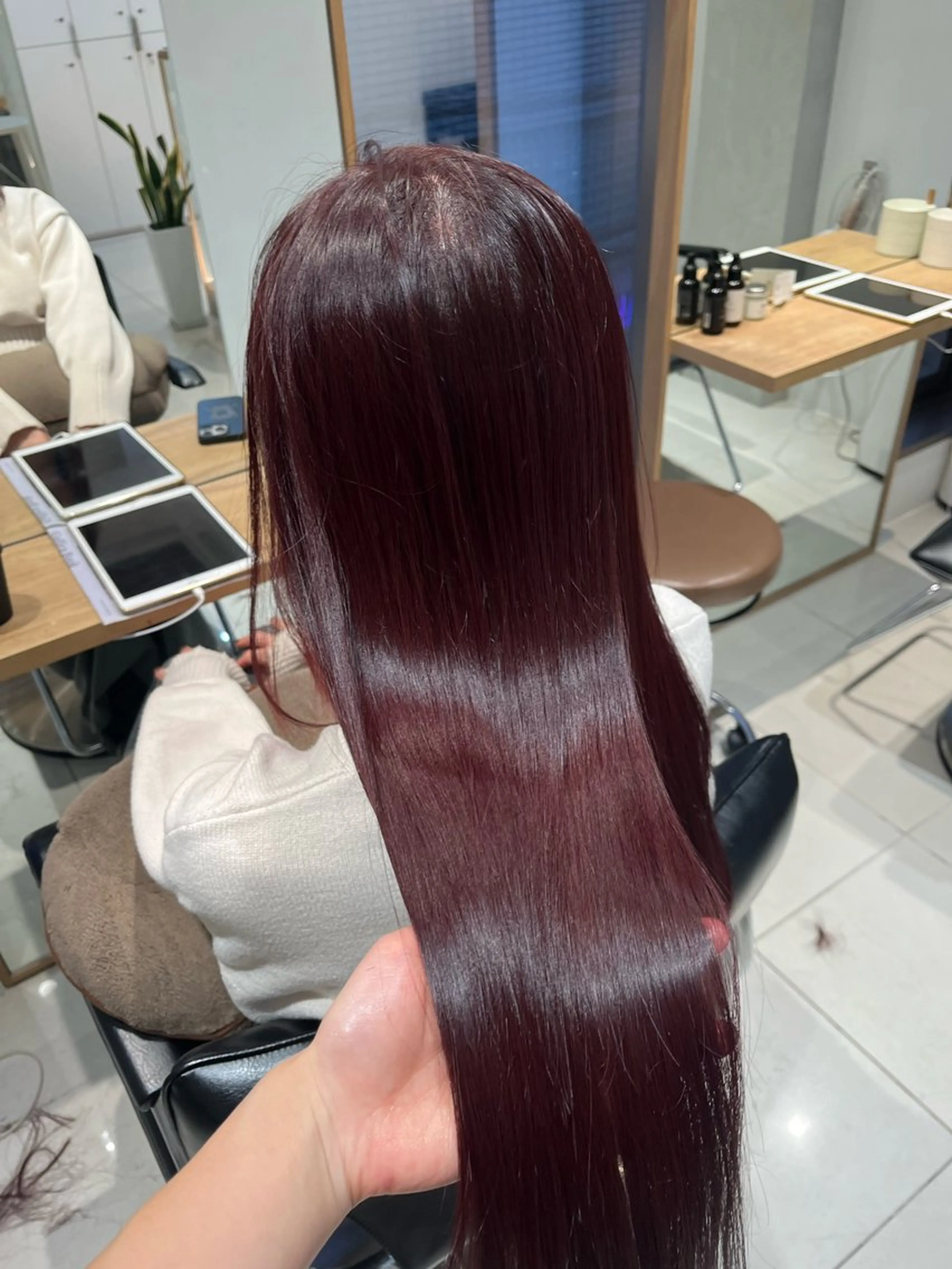 セミロング ヘアカラー トリートメント ヘアセット 艶髪/暖色カラー/ ◎RUKI.のヘアスタイル