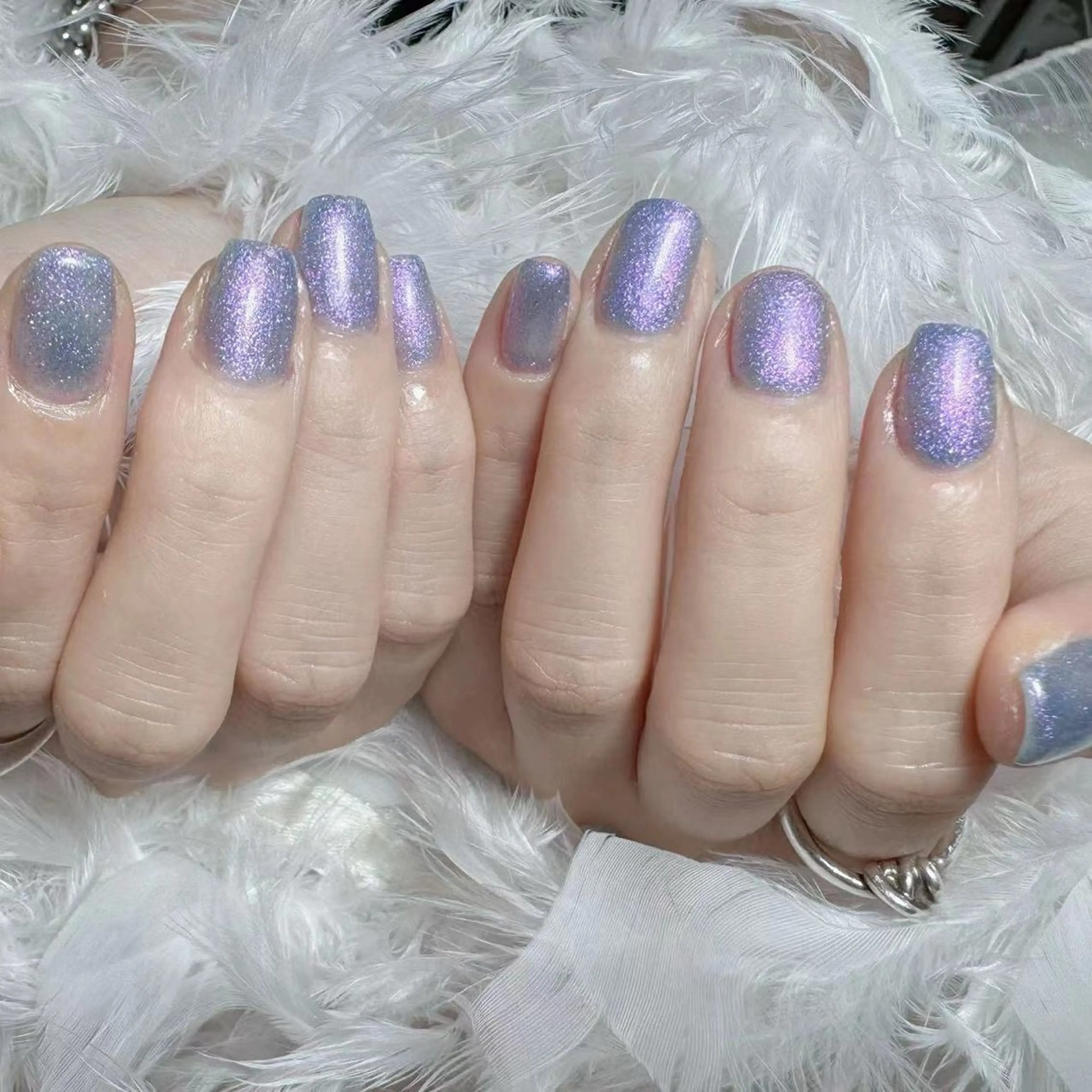 ネイル アートネイル オーロラネイル ガーリー キラキラネイル 韓国ネイル ハンドネイル Diamond NAIL✨のネイルデザイン