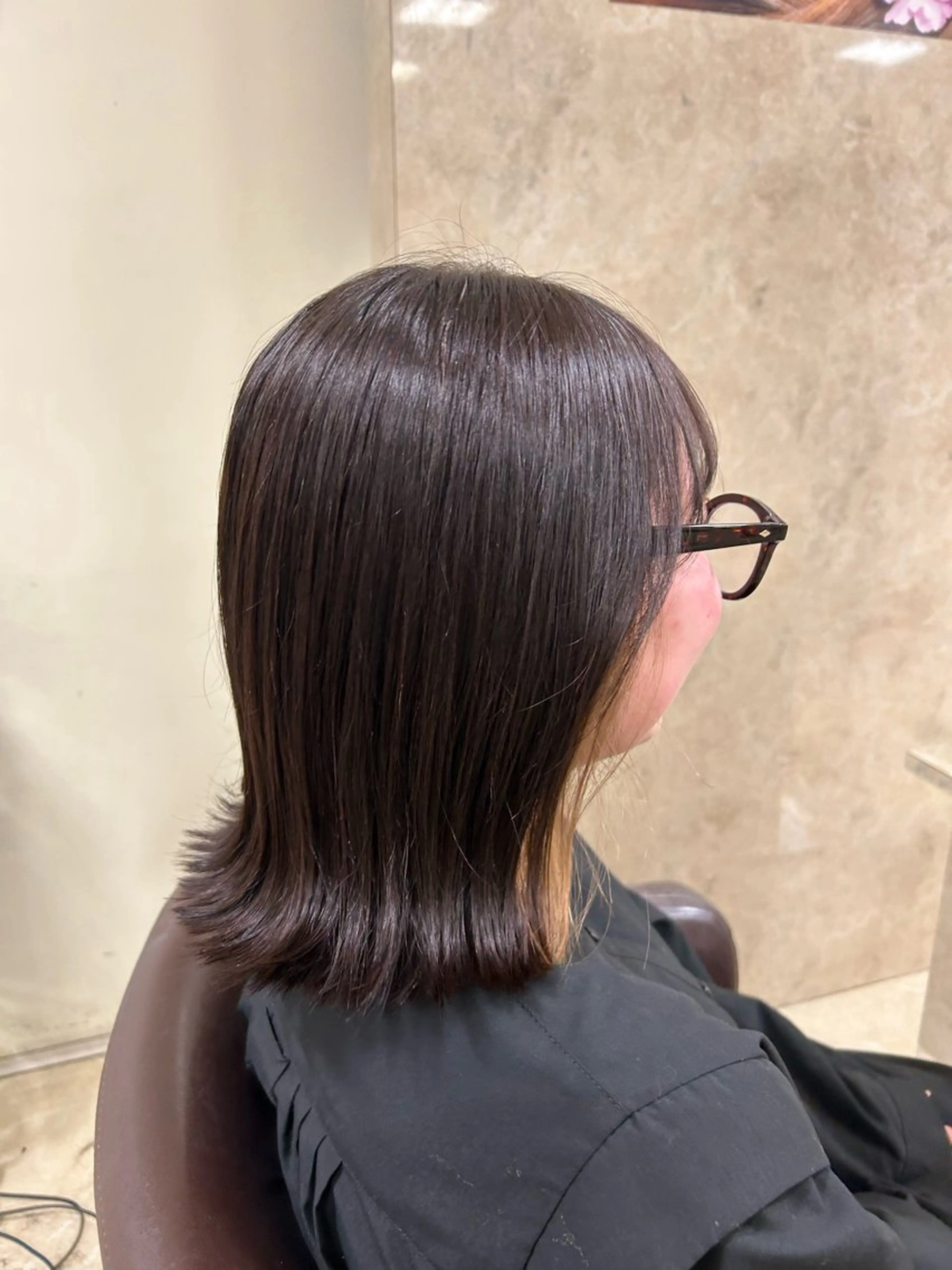 ミディアム ふくどめ りなのヘアスタイル