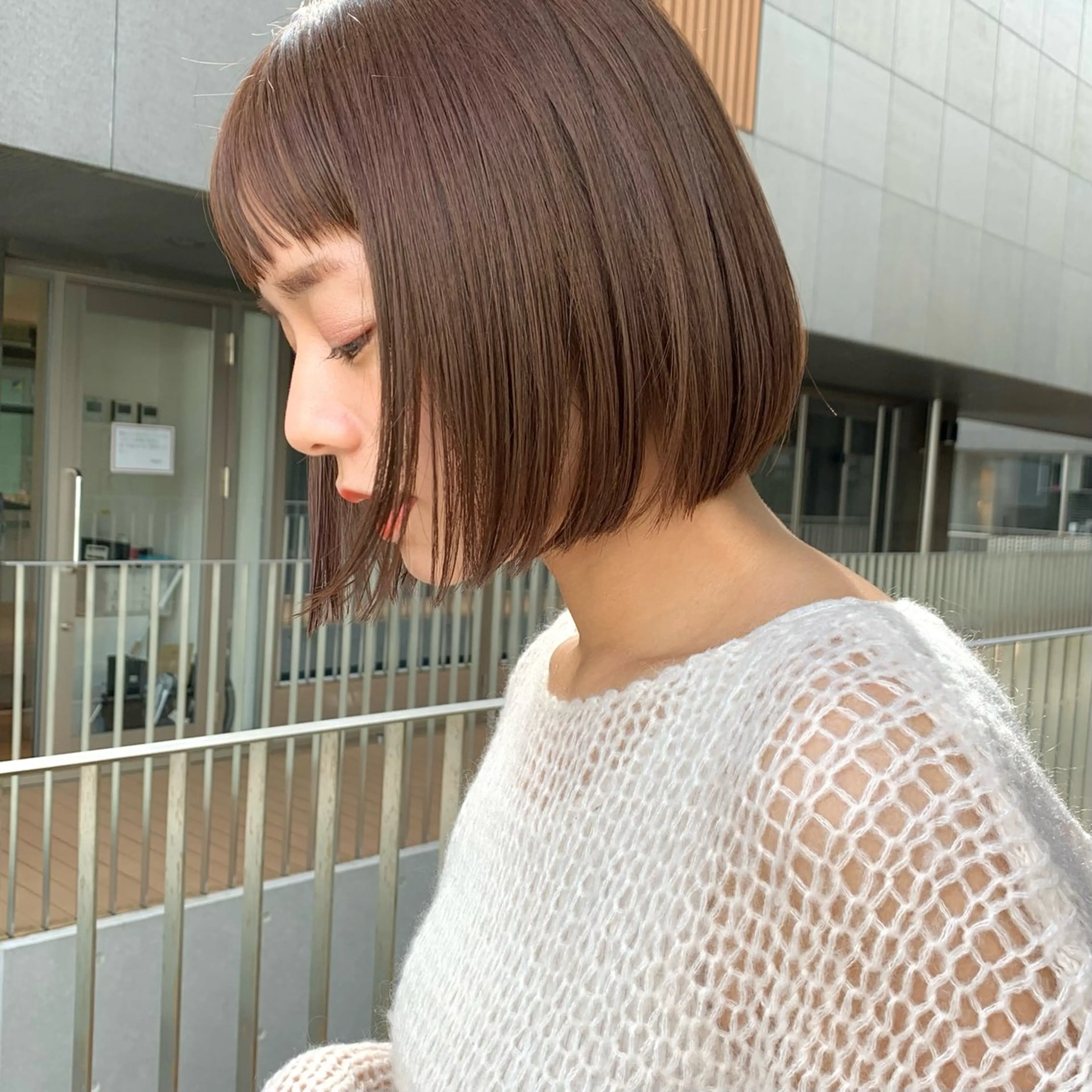 ショート カラー ブラウンカラー ピンクカラー ピンクブラウン ボブ ボブ限定🎀 エミリのヘアスタイル