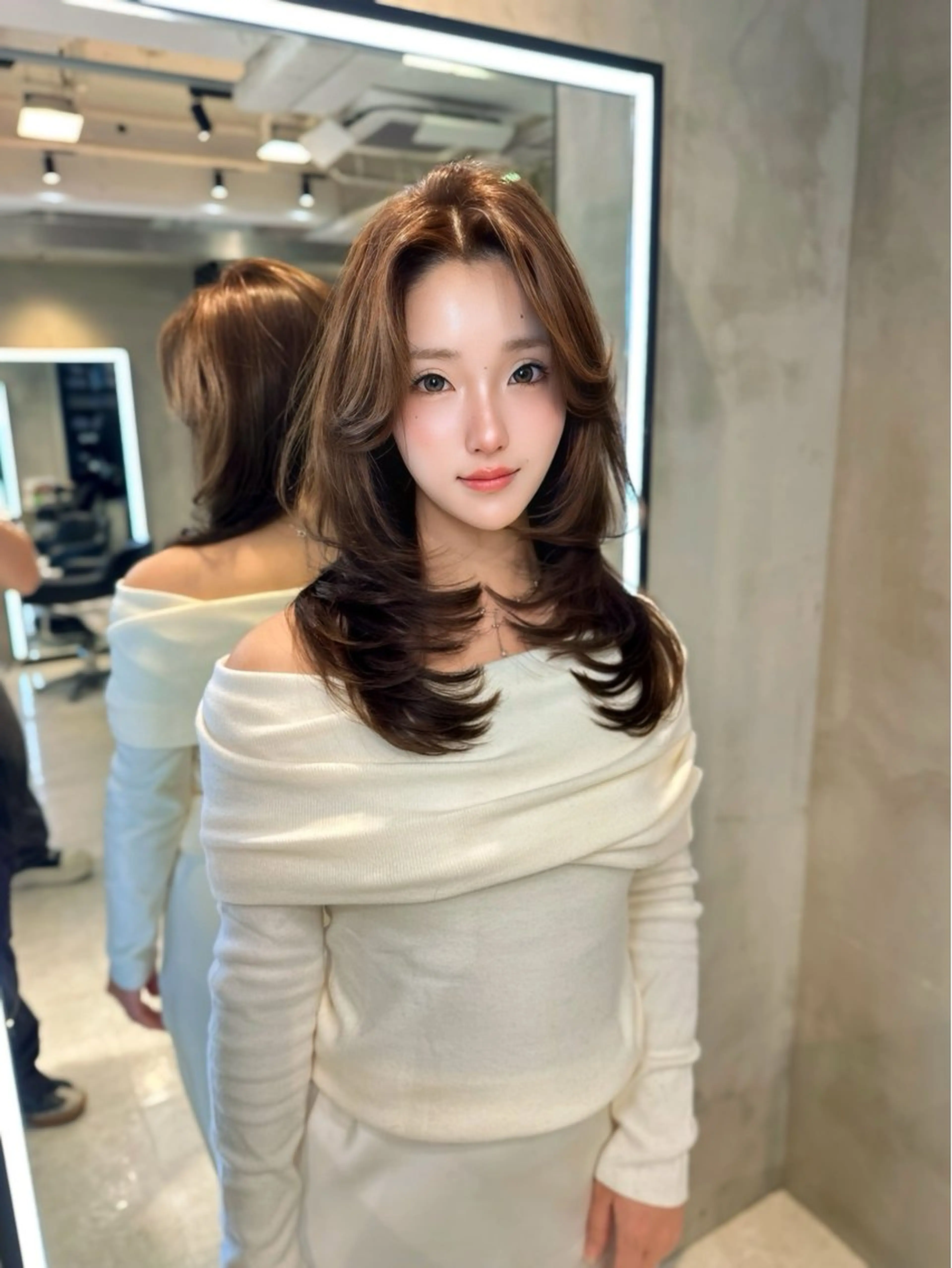 ロング カラー 韓国風ヘア カット ヘアカラー トリートメント 中韓🇨🇳🇰🇷 🤍TAKAHIROのヘアスタイル