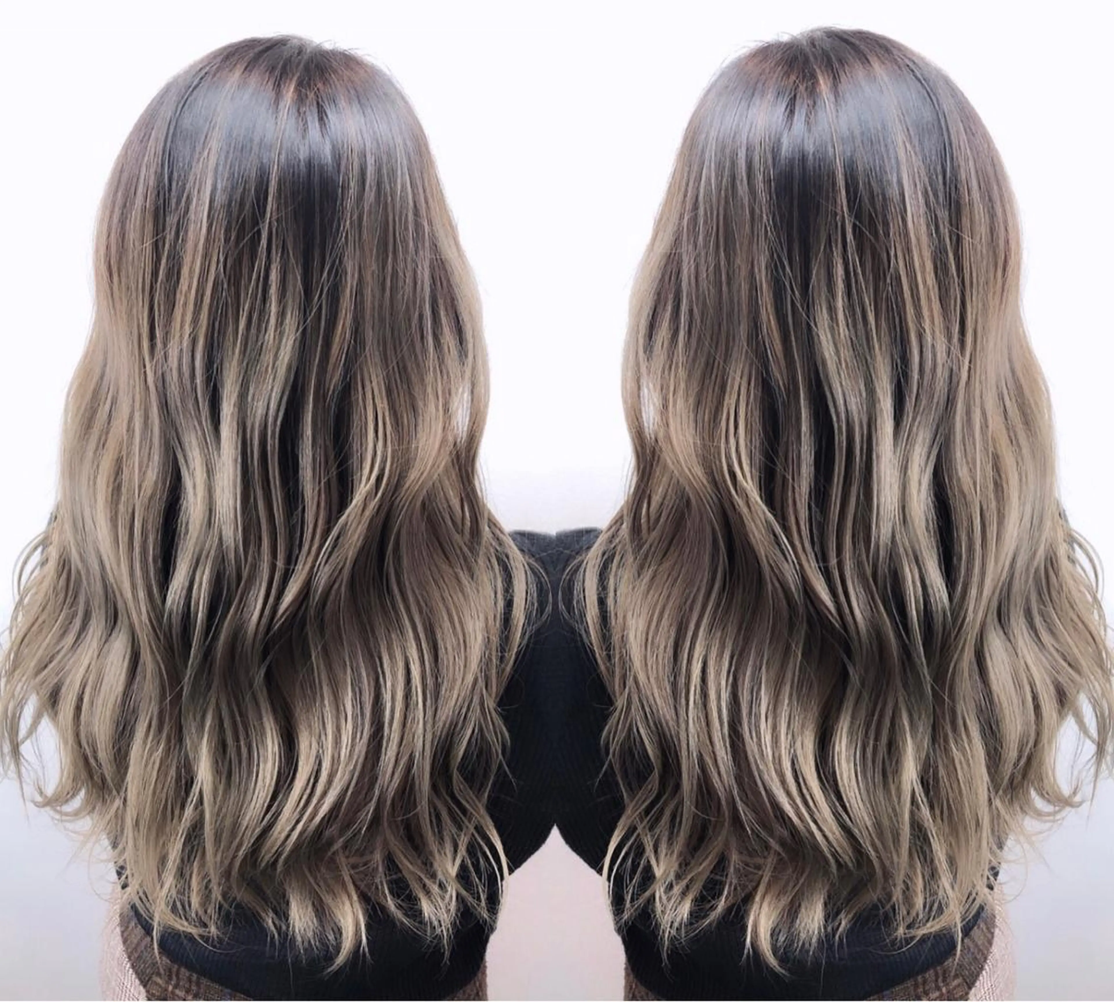 ロング カラー バレイヤージュ レイヤーカット ヘアカラー トリートメント 阪本祥樹/ハイライト /バレイヤージュのヘアスタイル