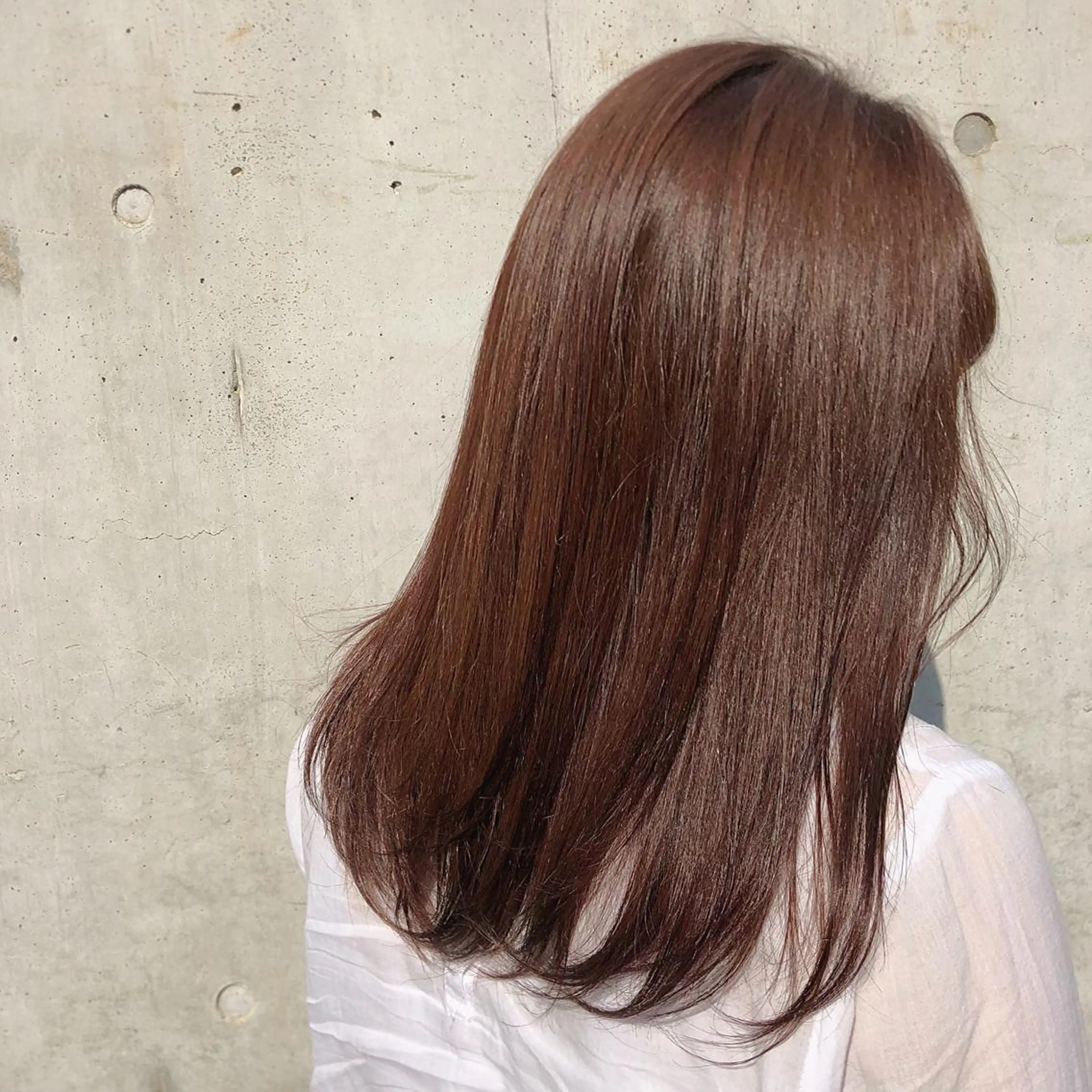 セミロング カラー マツエク・マツパ トリートメント ボブ顔周り 韓国遠藤小雪のヘアスタイル