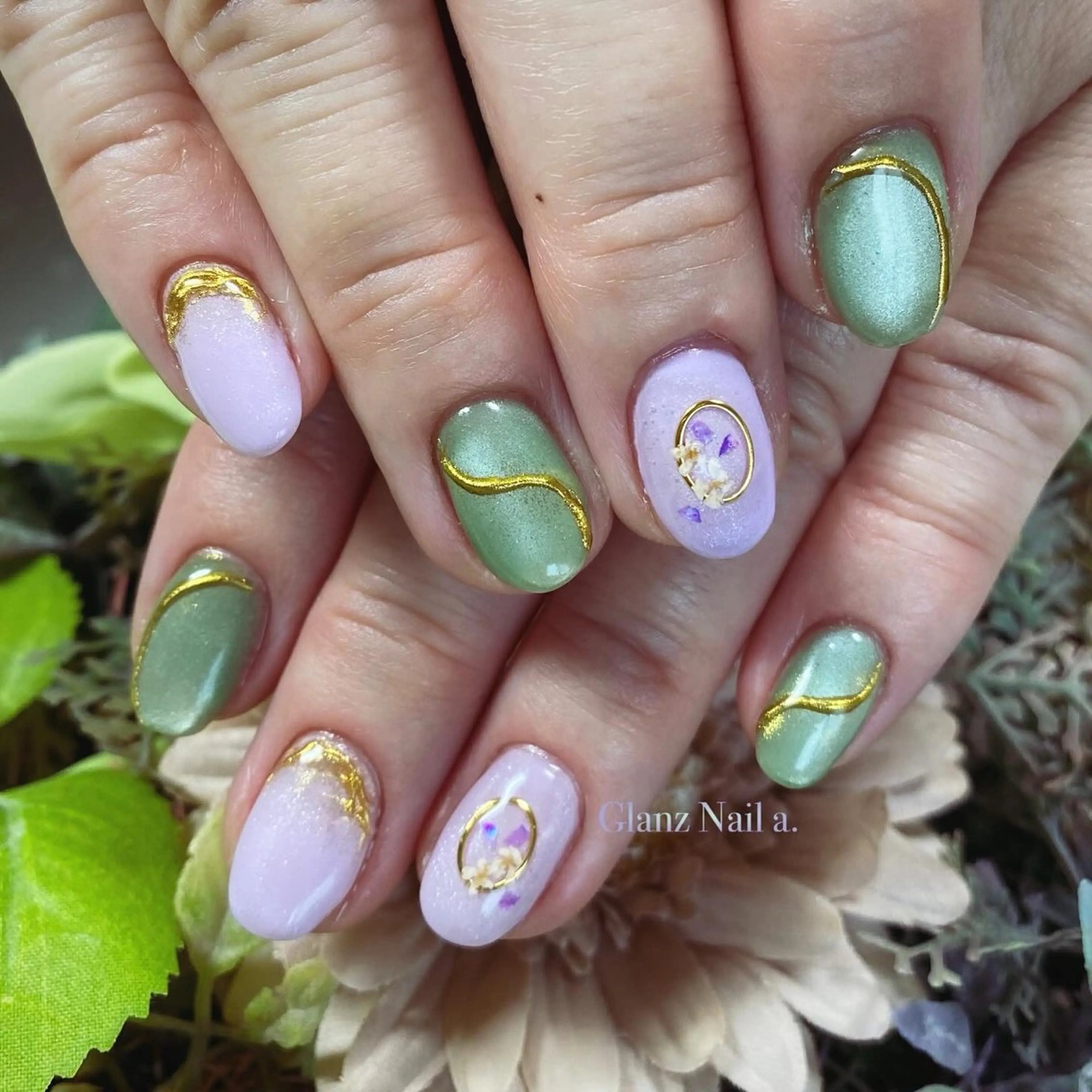 ネイル ハンドネイル Glanz  Nail aのネイルデザイン