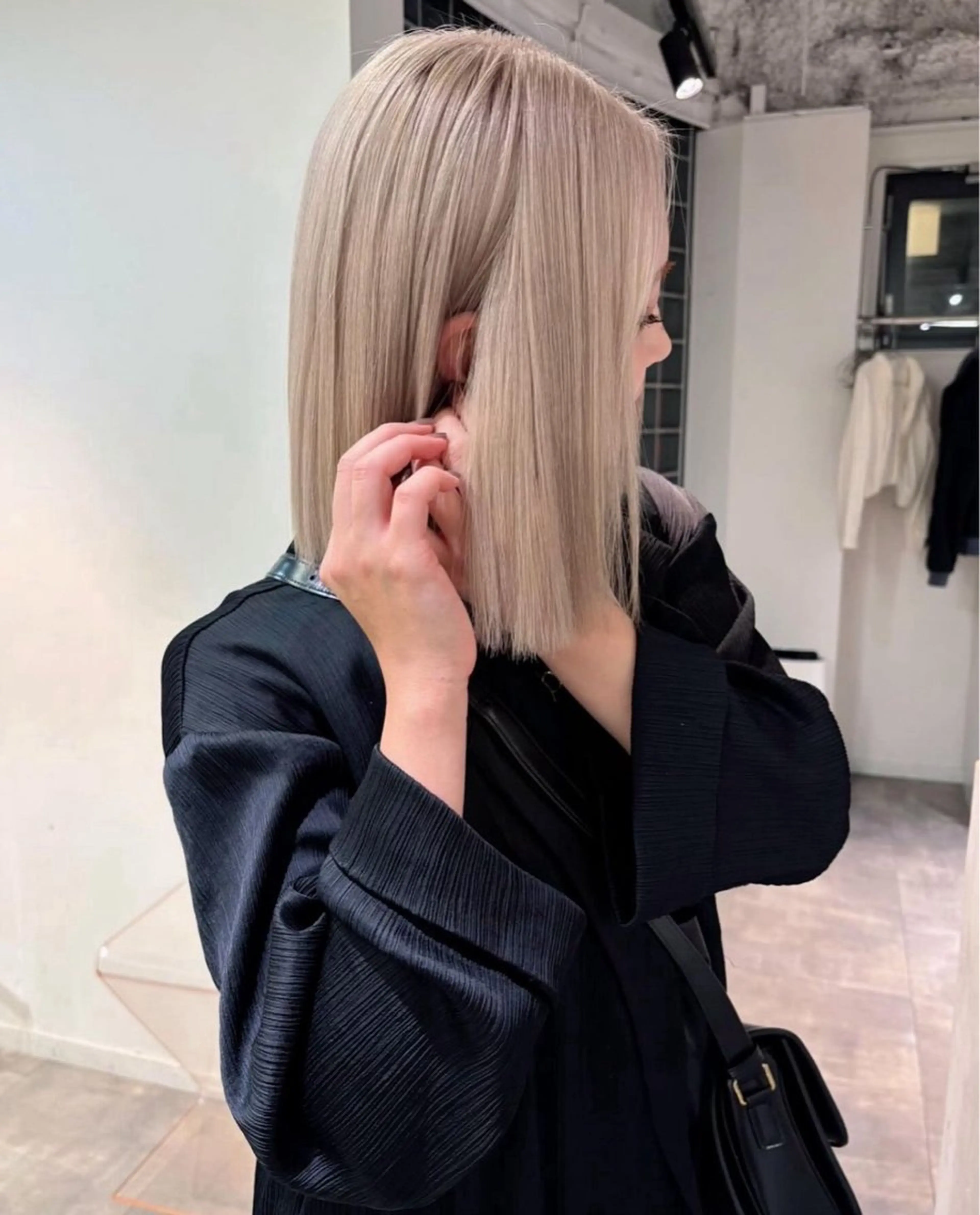 ミディアム 梅田無料カットモデル りんくのヘアスタイル