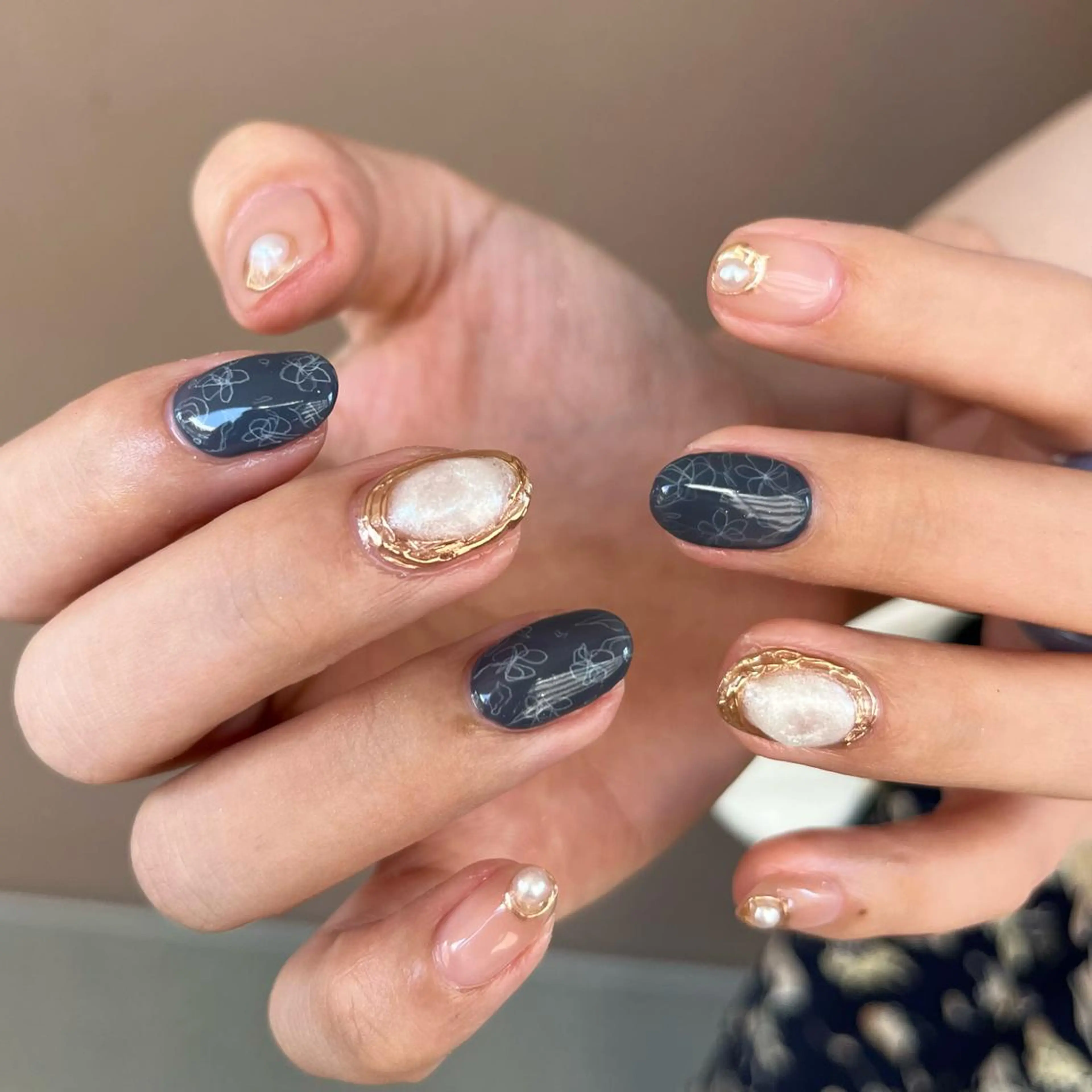 ネイル ネイビー nail salon O (en)所属・vegh. nail/阿波座のネイルデザイン