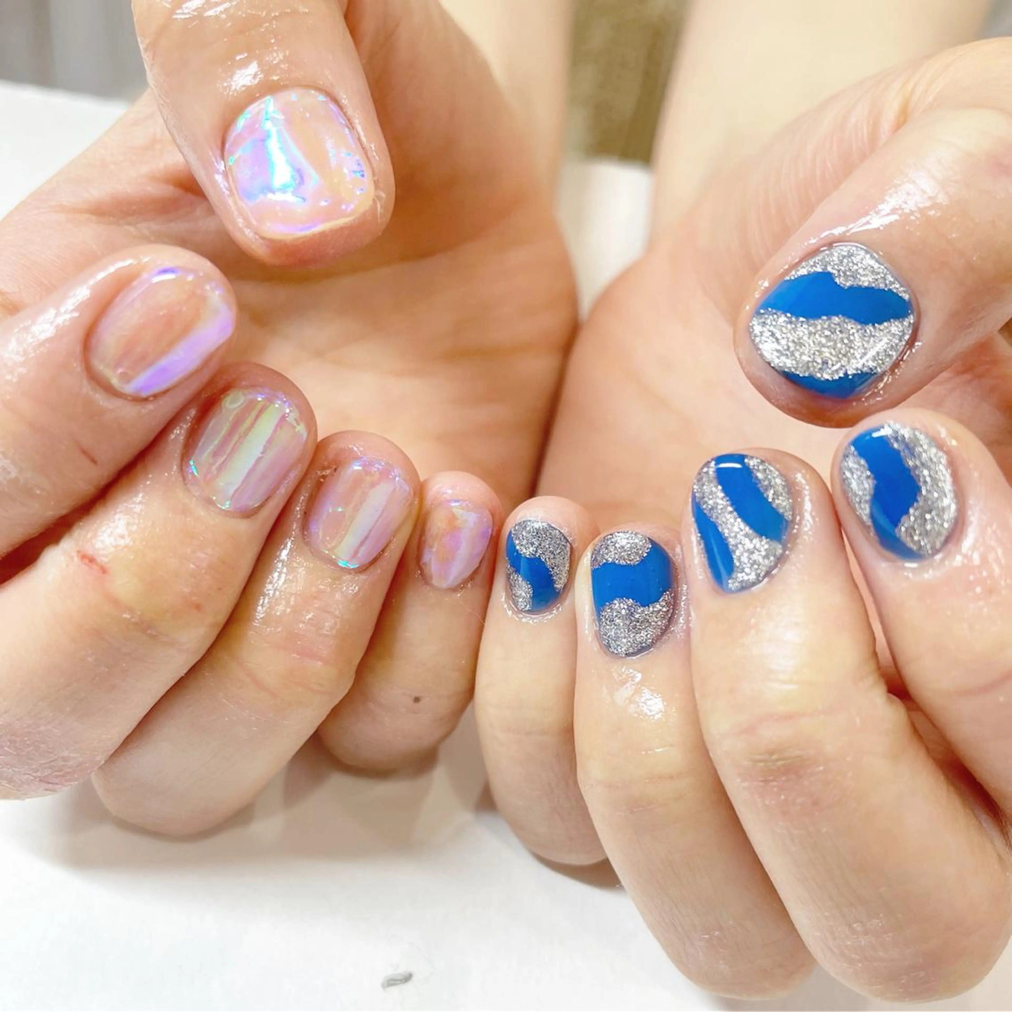 ネイル 氷ネイル・うるうるネイル ハンドネイル Minami 🍓のネイルデザイン