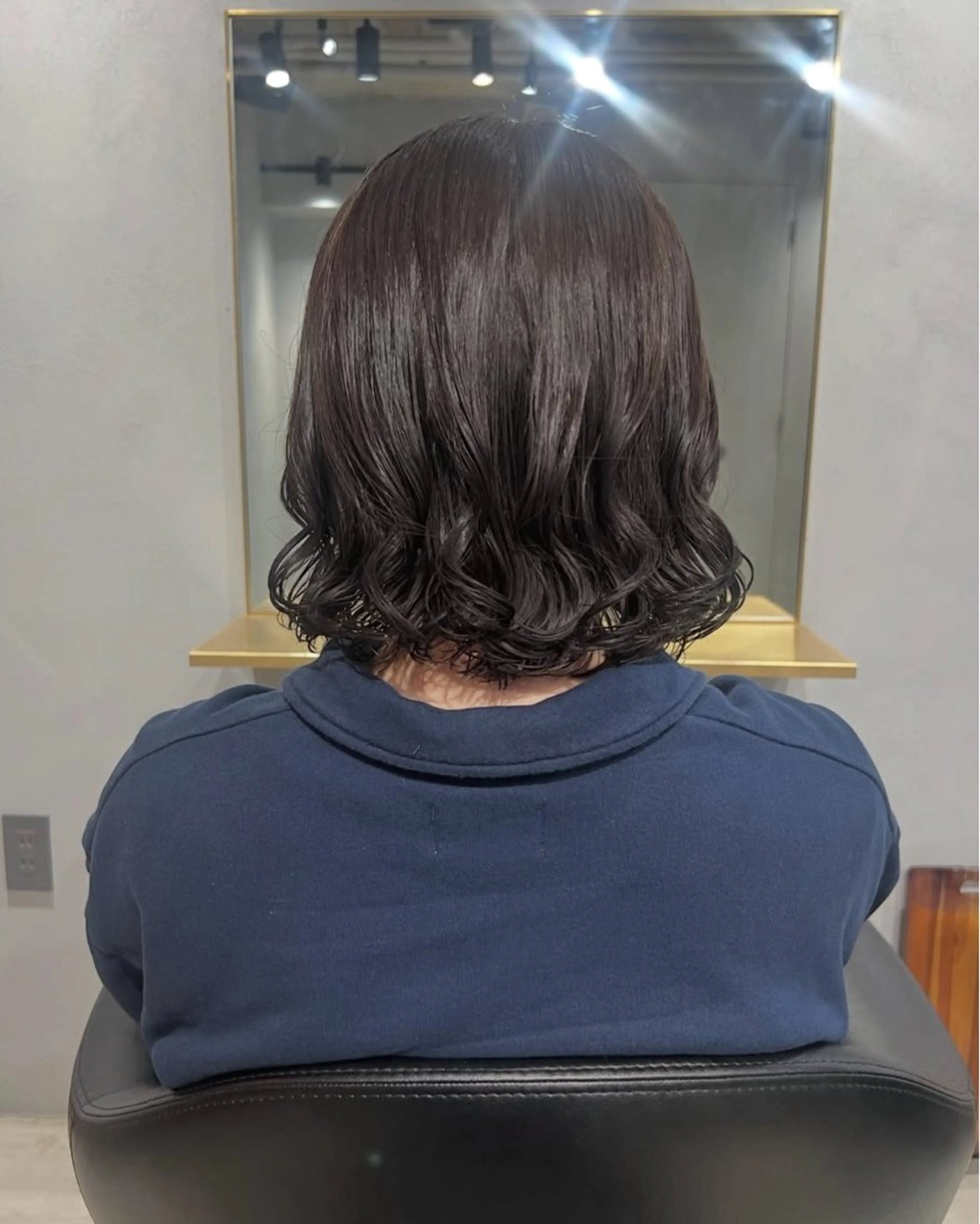 ミディアム カラー パーマ カット ヘアカラー パーマ akane/ボブ /オリーブ/ブラウンのヘアスタイル