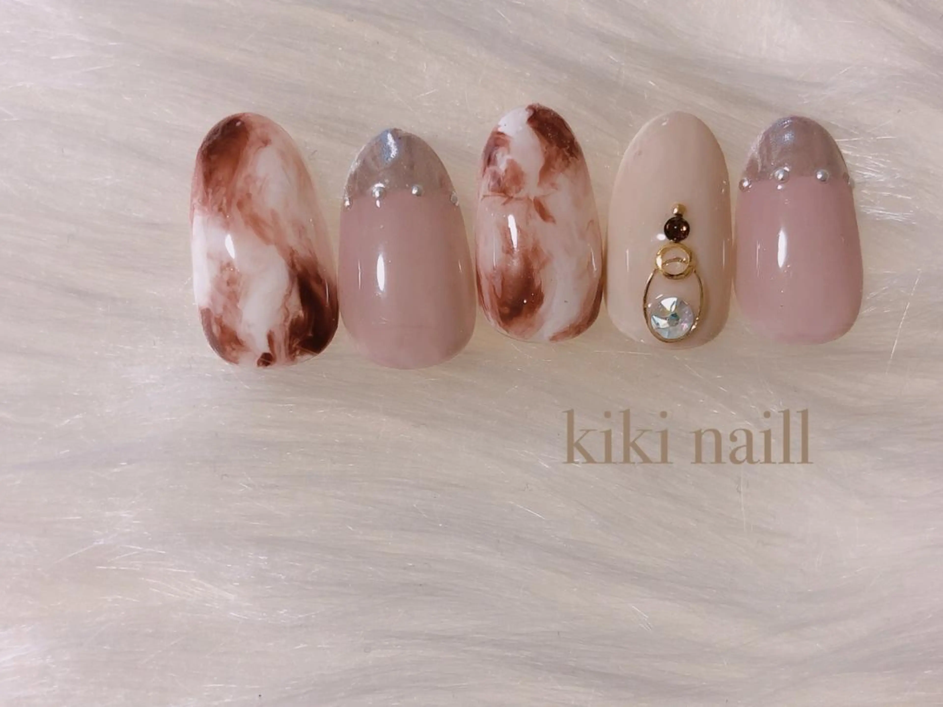 ネイル 大理石ネイル(マーブル) kiki nail 二子玉川のネイルデザイン