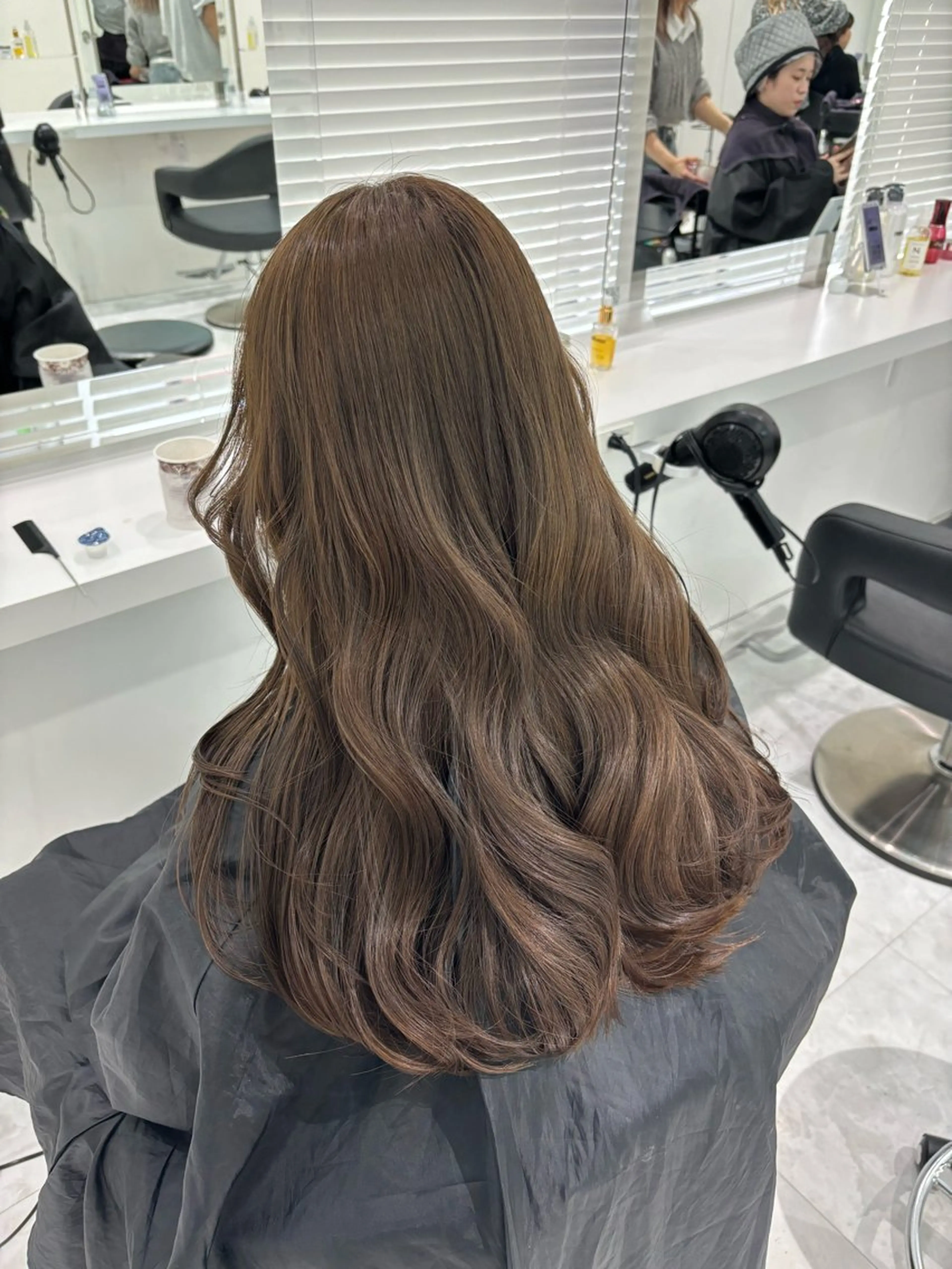 ロング ヘアカラー ヘッドスパ ヘアセット 都内1優しい🤍透明 感カラー🤍サツキのヘアスタイル