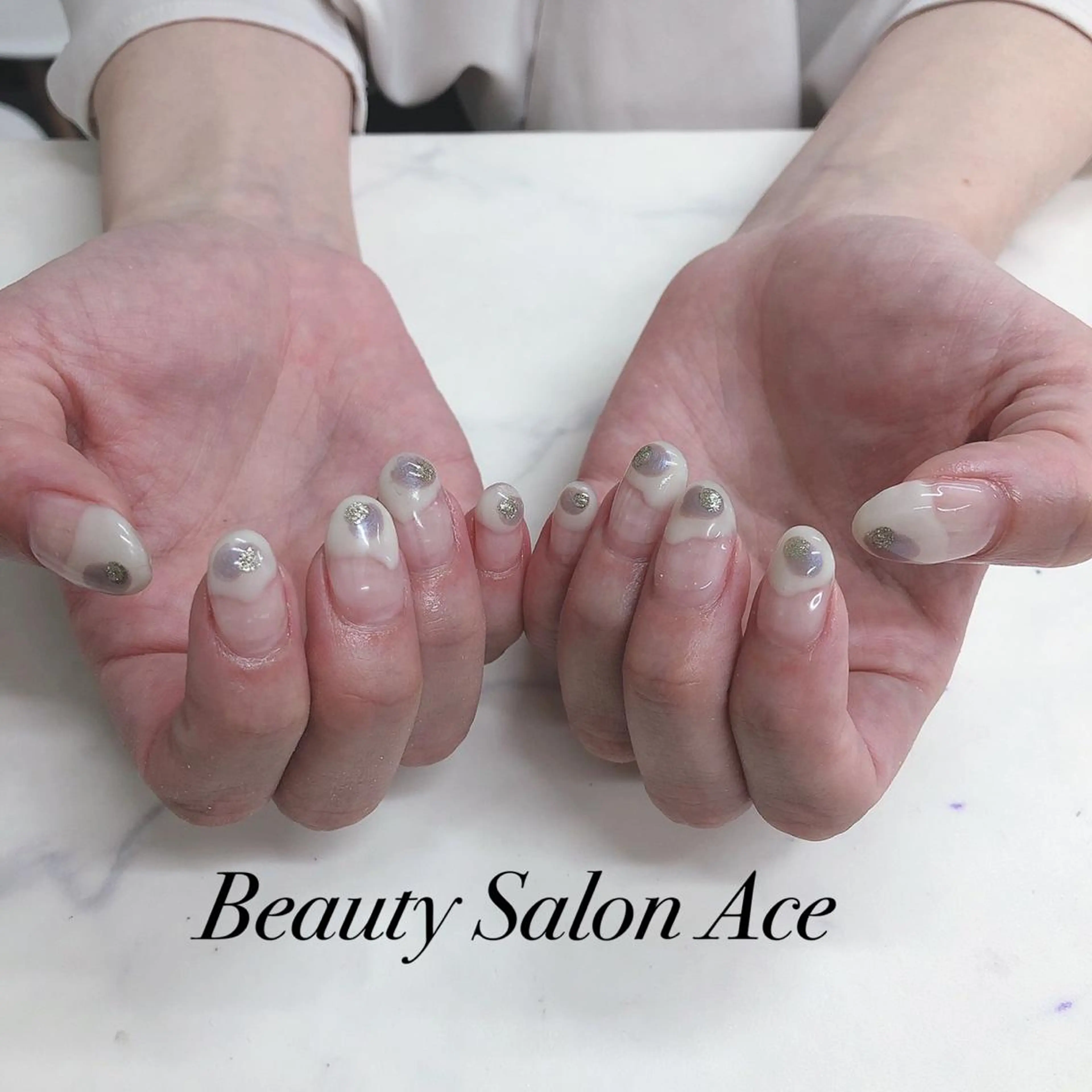 ネイル ジェルネイル メンズネイル ハンドネイル ハンドケア Beauty Salon Ace(ネイルサロン エース)所属・池袋フィルイン Ace♡長さだしのネイルデザイン