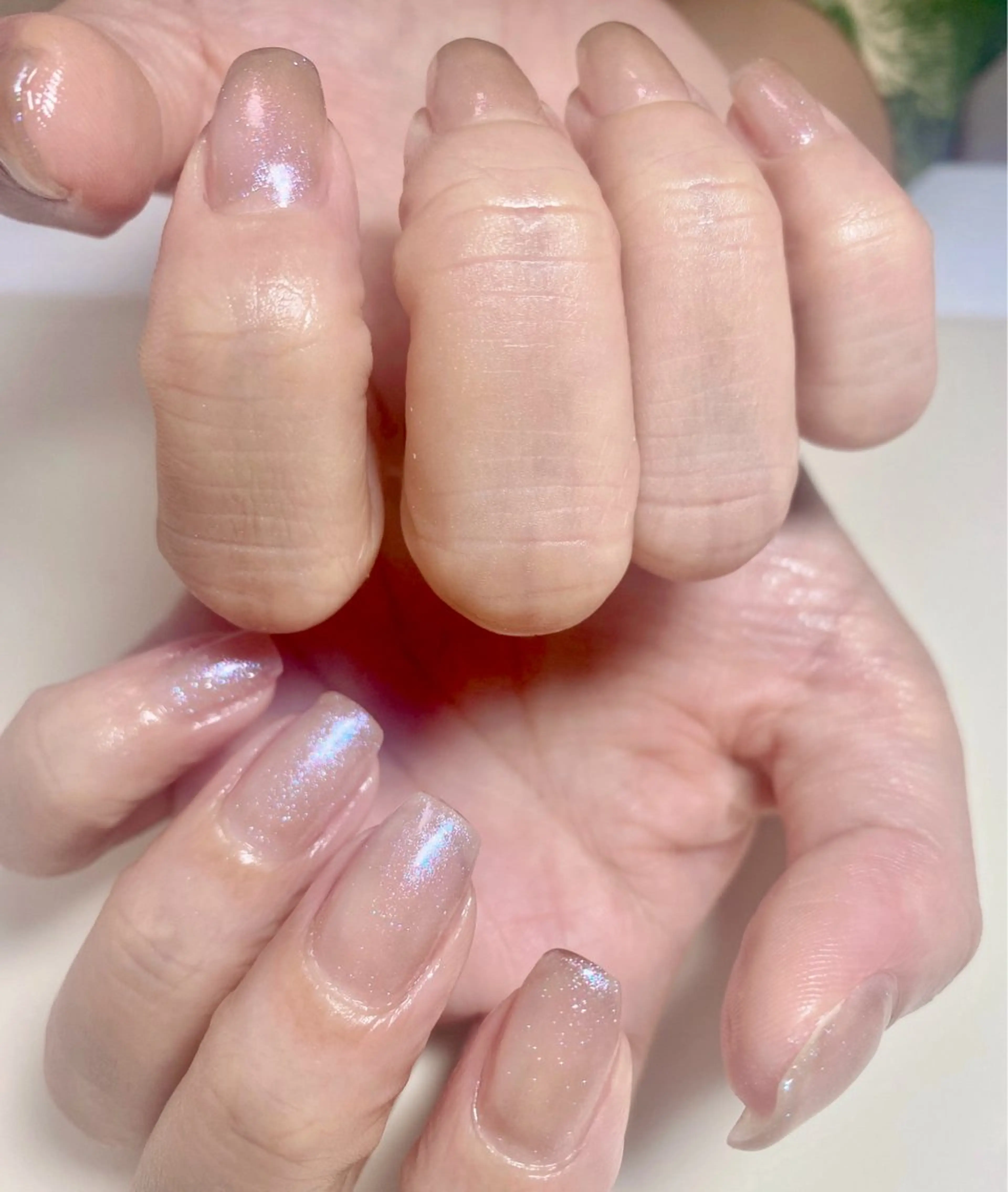 ネイル ブラウン ラメ(グリッター) ワンカラーネイル ハンドネイル Nail Salon K 🧸美爪育成のネイルデザイン