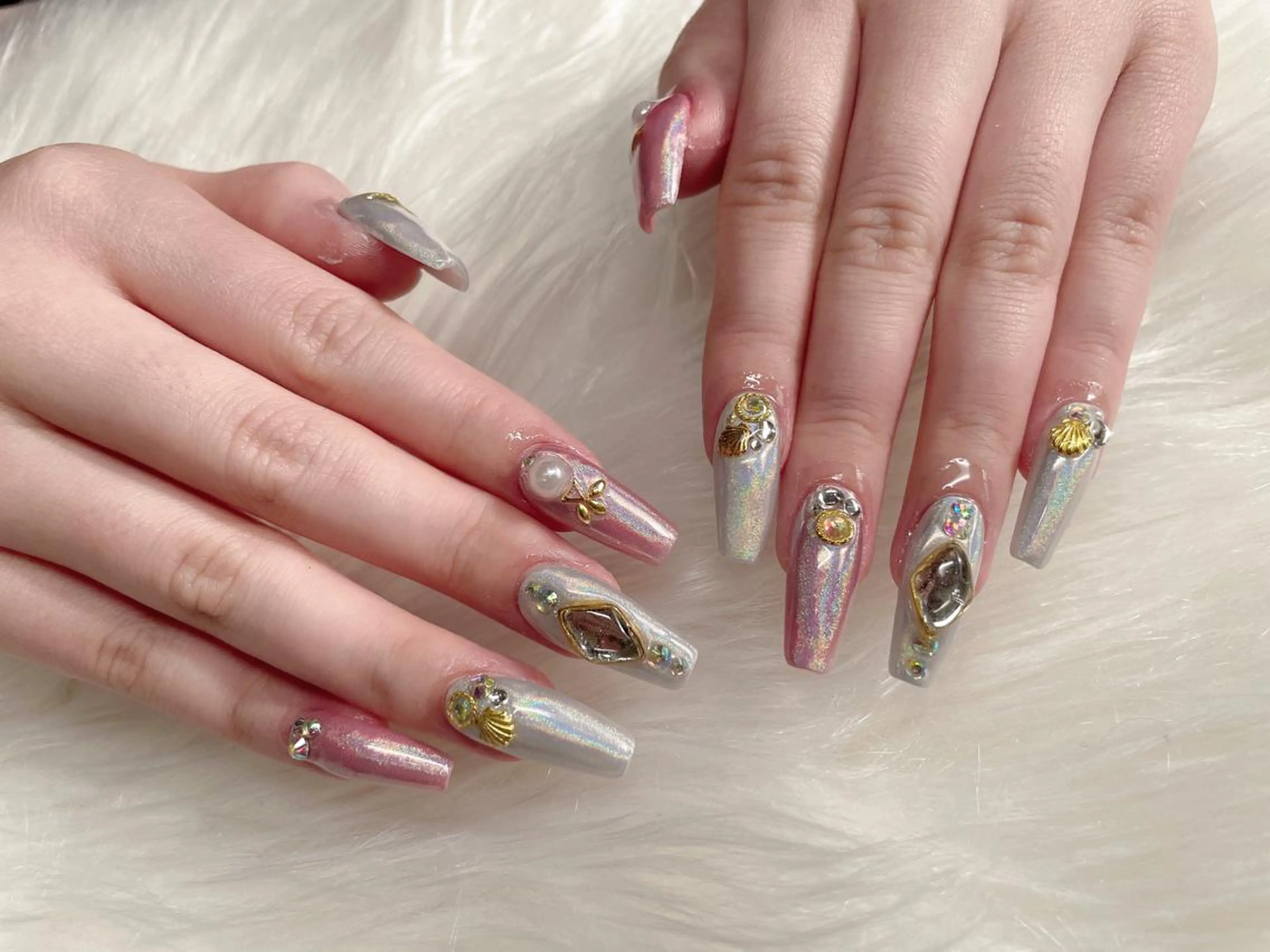 セミロング ネイル 《LB》ラブリエ Nail&eyeのマツエク・マツパデザイン