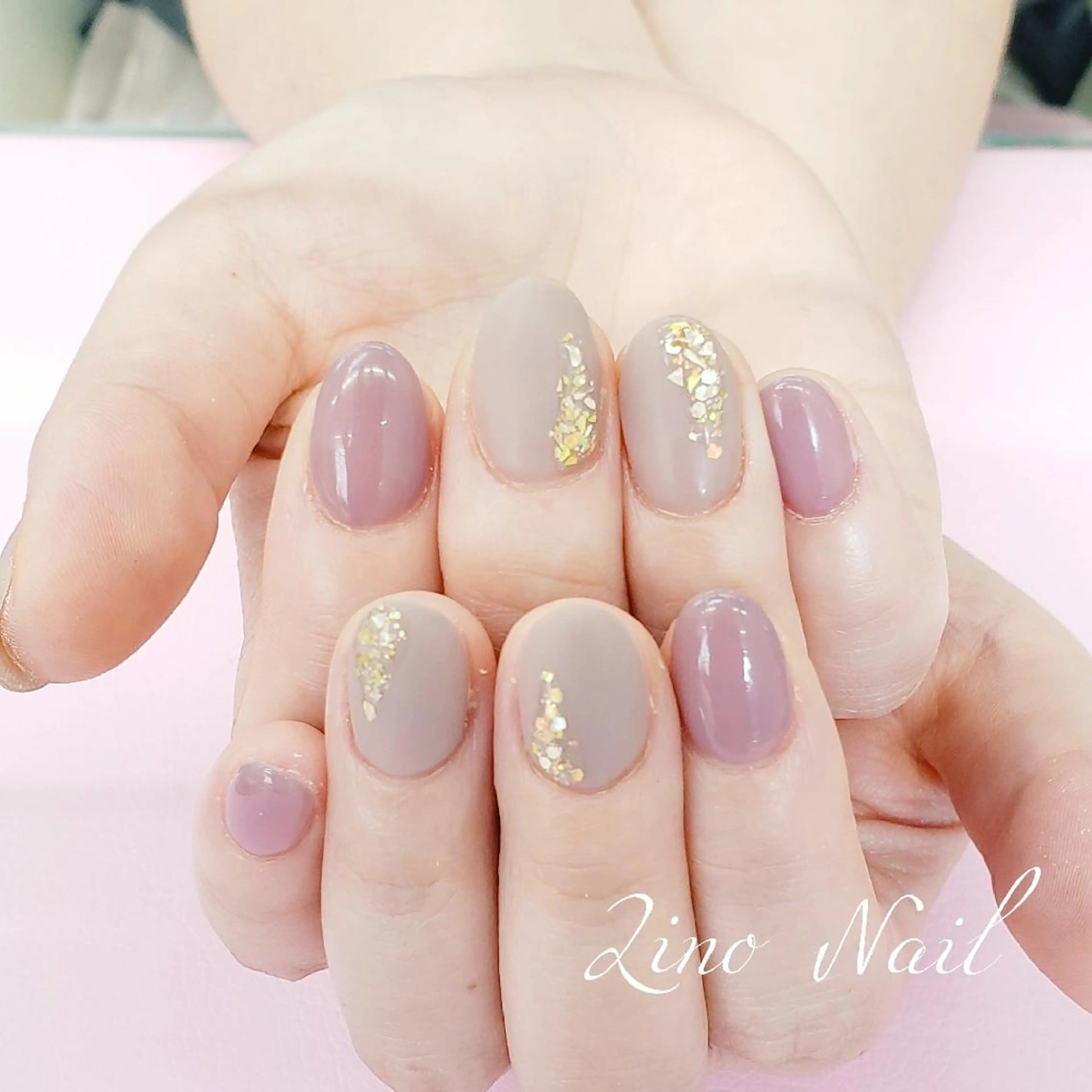 ネイル ジェルネイル キラキラネイル ニュアンスネイル ワンカラーネイル パラジェル Lino Nailのネイルデザイン