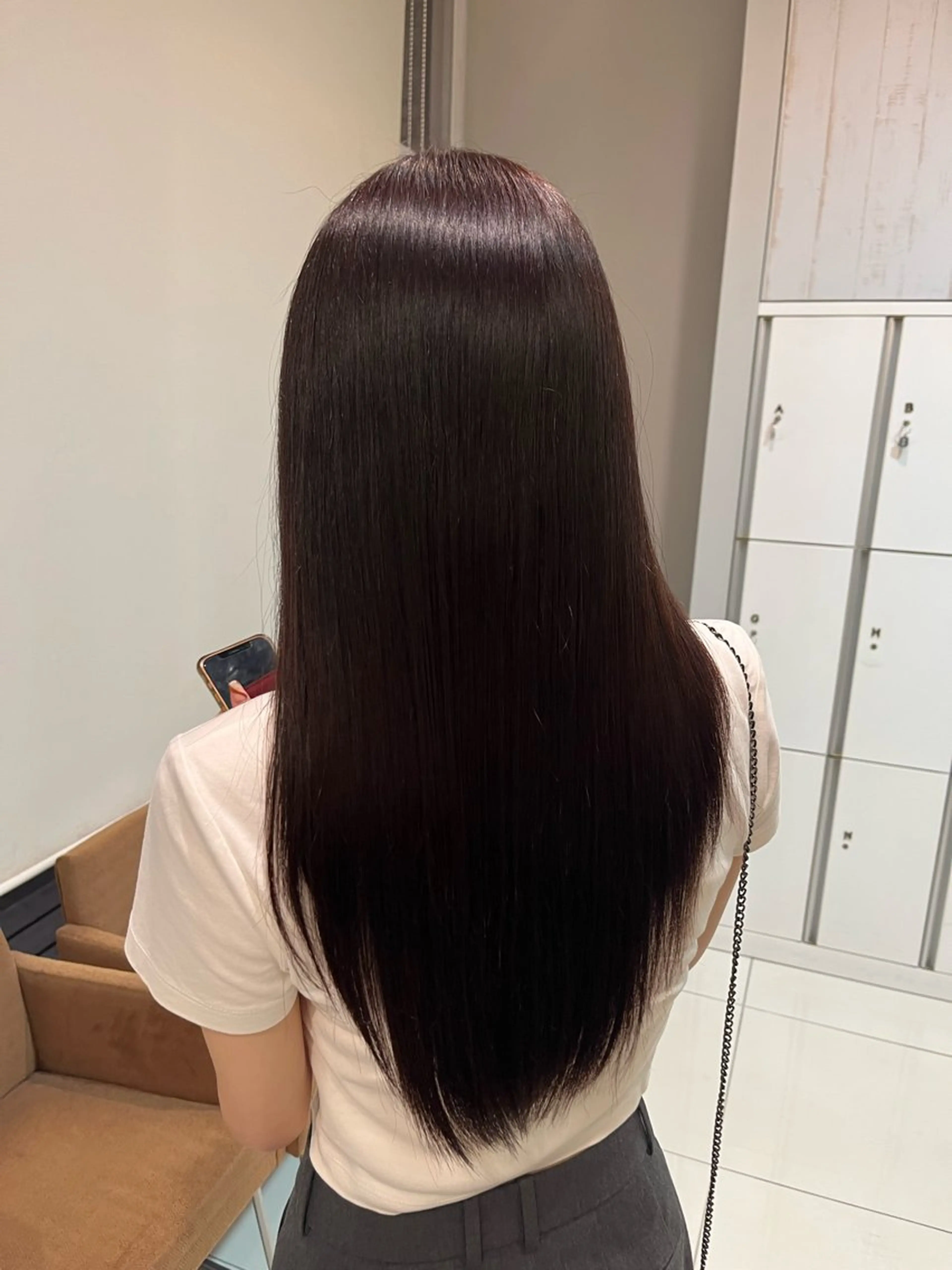 カラー ブラウンカラー 縮毛矯正 垢抜けカラー/オリー ブ系/フェミニン/鏡のヘアスタイル