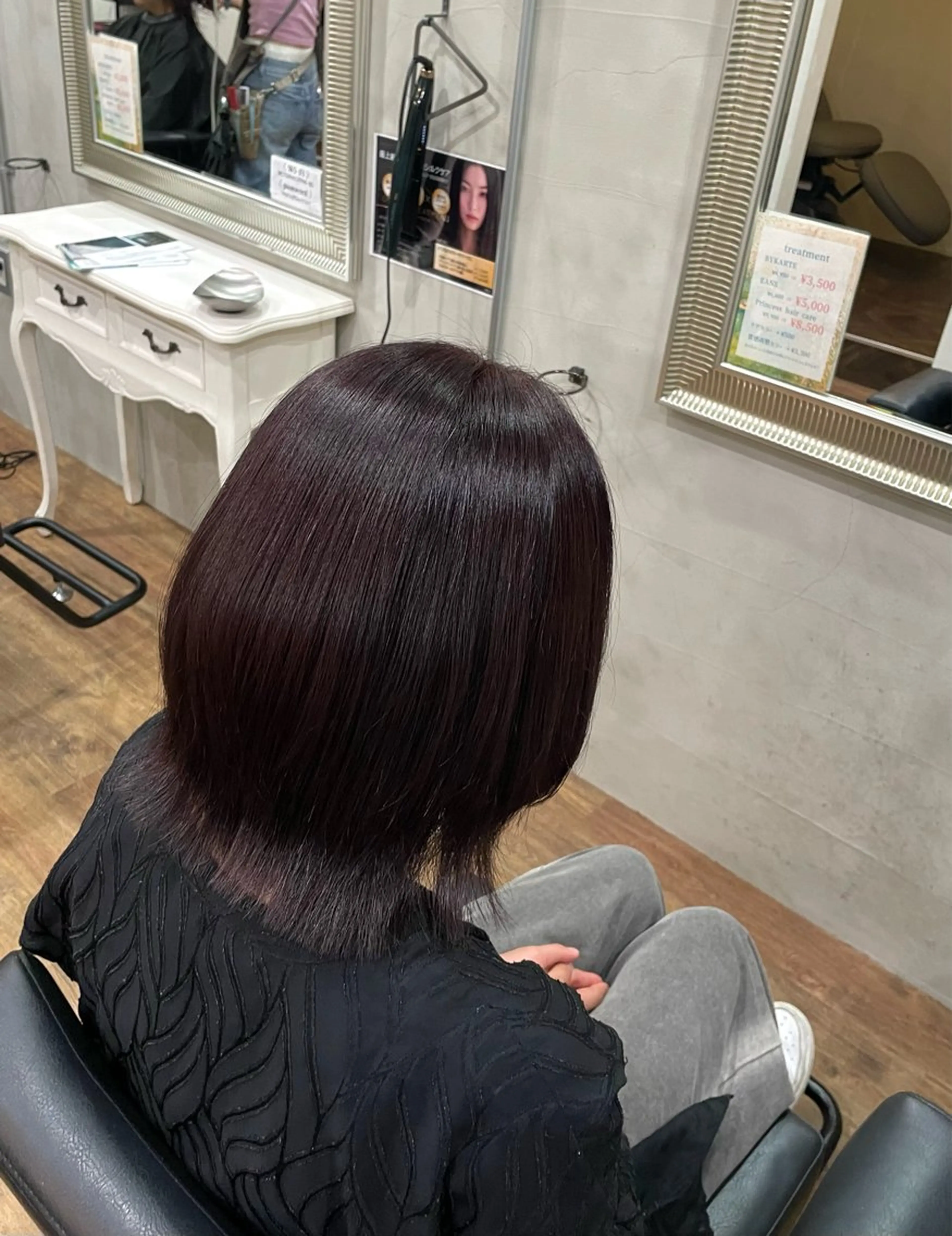 カラー グレージュ ラベンダーカラー ラベンダーグレージュ ラベンダーグレー ヘアカラー 🎀佐藤 楓夏🎀のヘアスタイル