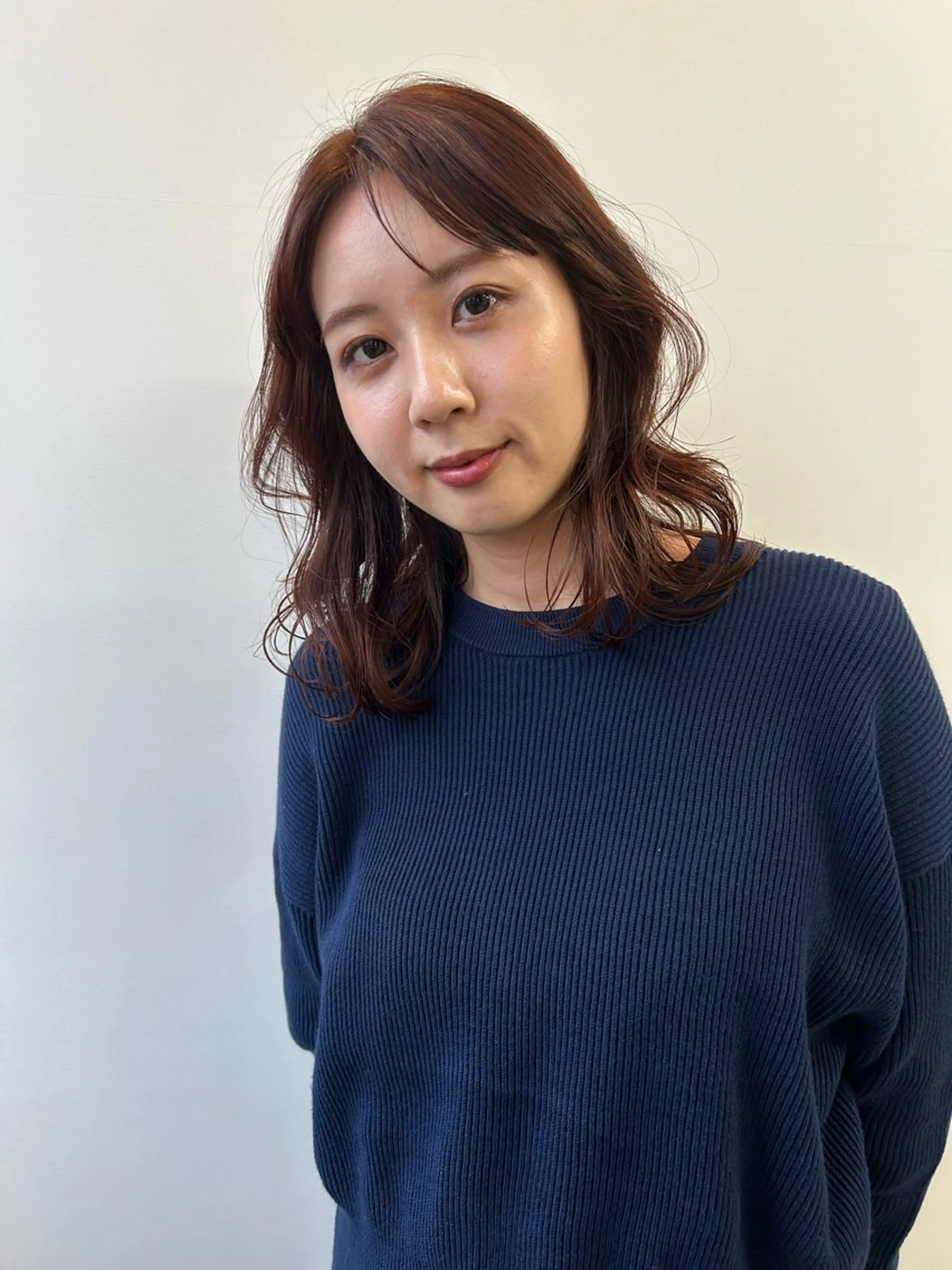 ミディアム カラー カット ヘアカラー 原 瑞希のヘアスタイル