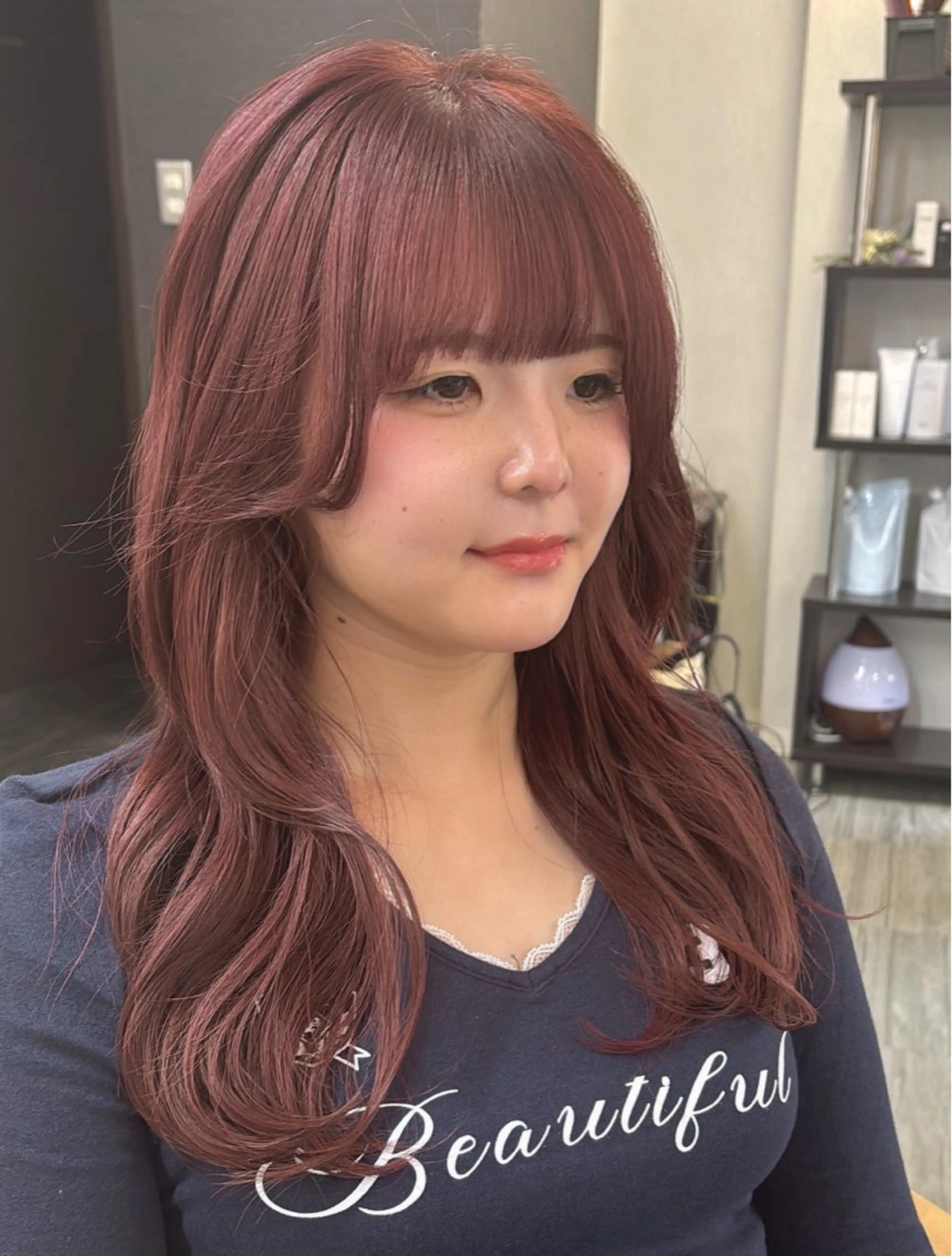 ロング カラー カット ヘアカラー ふんわりワンカール レイヤー/小寺葵のヘアスタイル