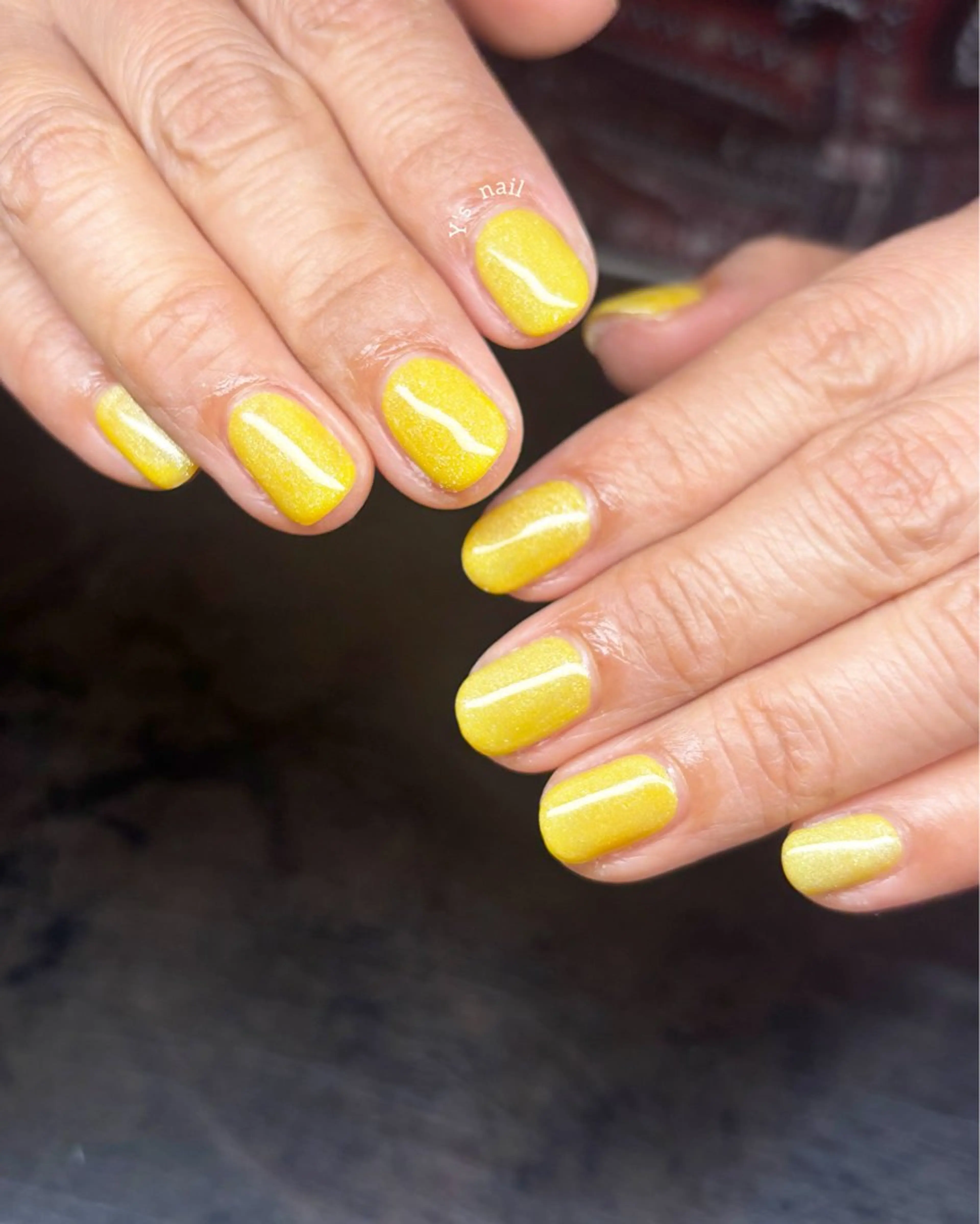 ネイル 黄色 ハンドネイル 手書きが得意🖌️ Y’s  nailのネイルデザイン