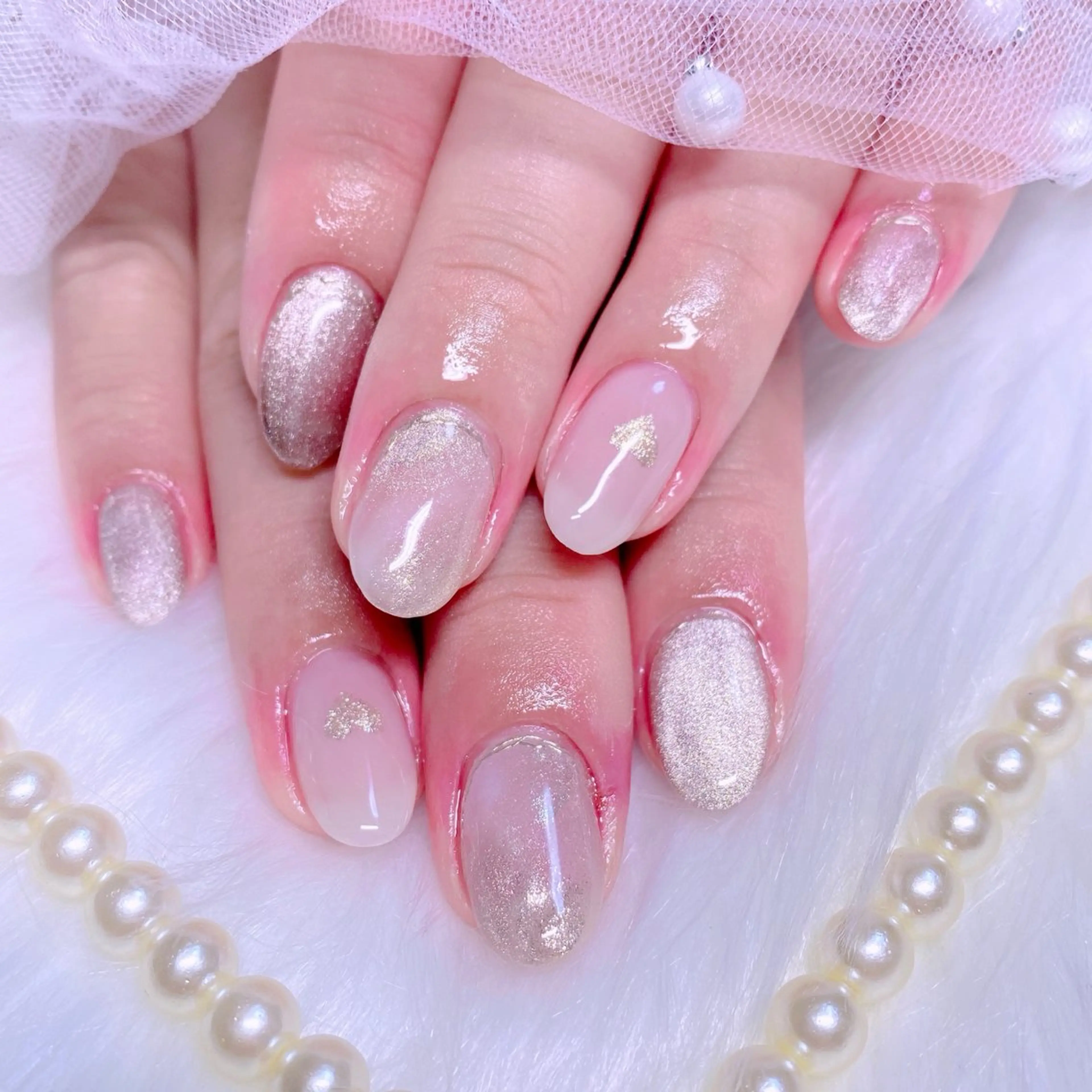 ネイル マグネットネイル ニュアンスネイル Nail Yunaのネイルデザイン