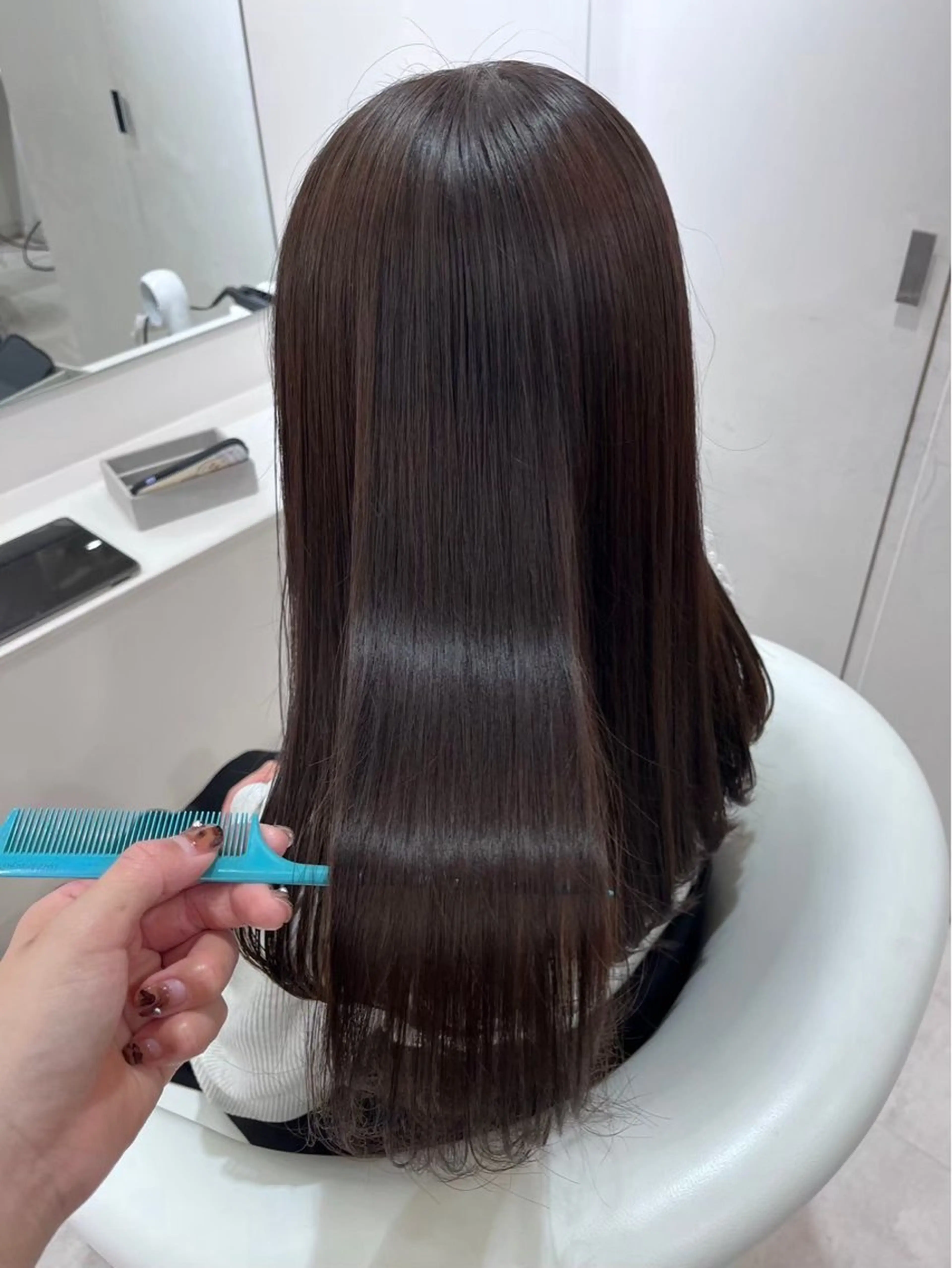 ロング カラー トリートメント ParveMix 楠本結菜のヘアスタイル
