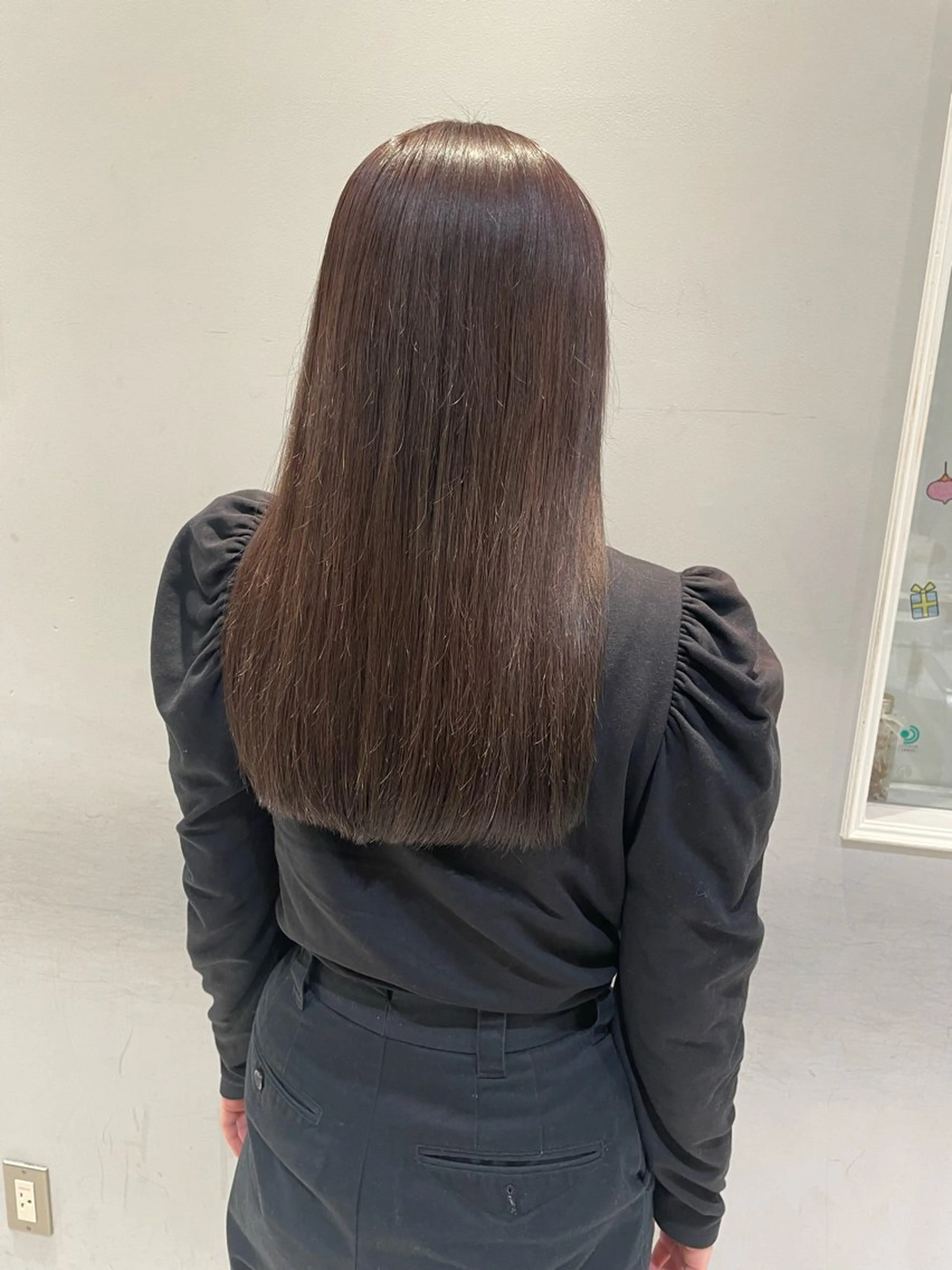 ロング カット ヘアカラー 🩶赤み消しカラー 🐈‍⬛荻野美思🐾のヘアスタイル