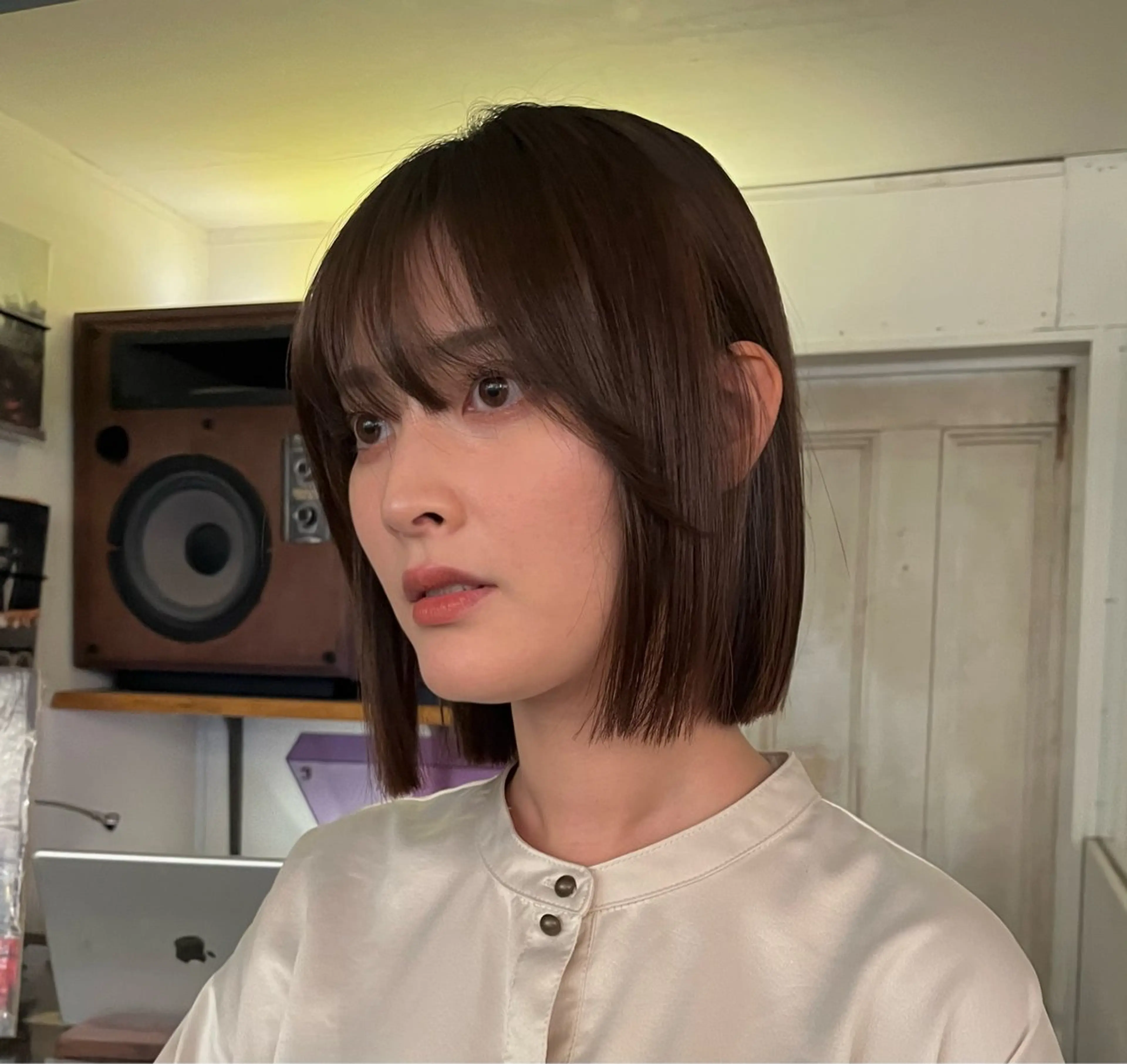 ショート 切りっぱなしボブ ボブ カット ヘアカラー 透け感hair/ ボブ/大世のヘアスタイル