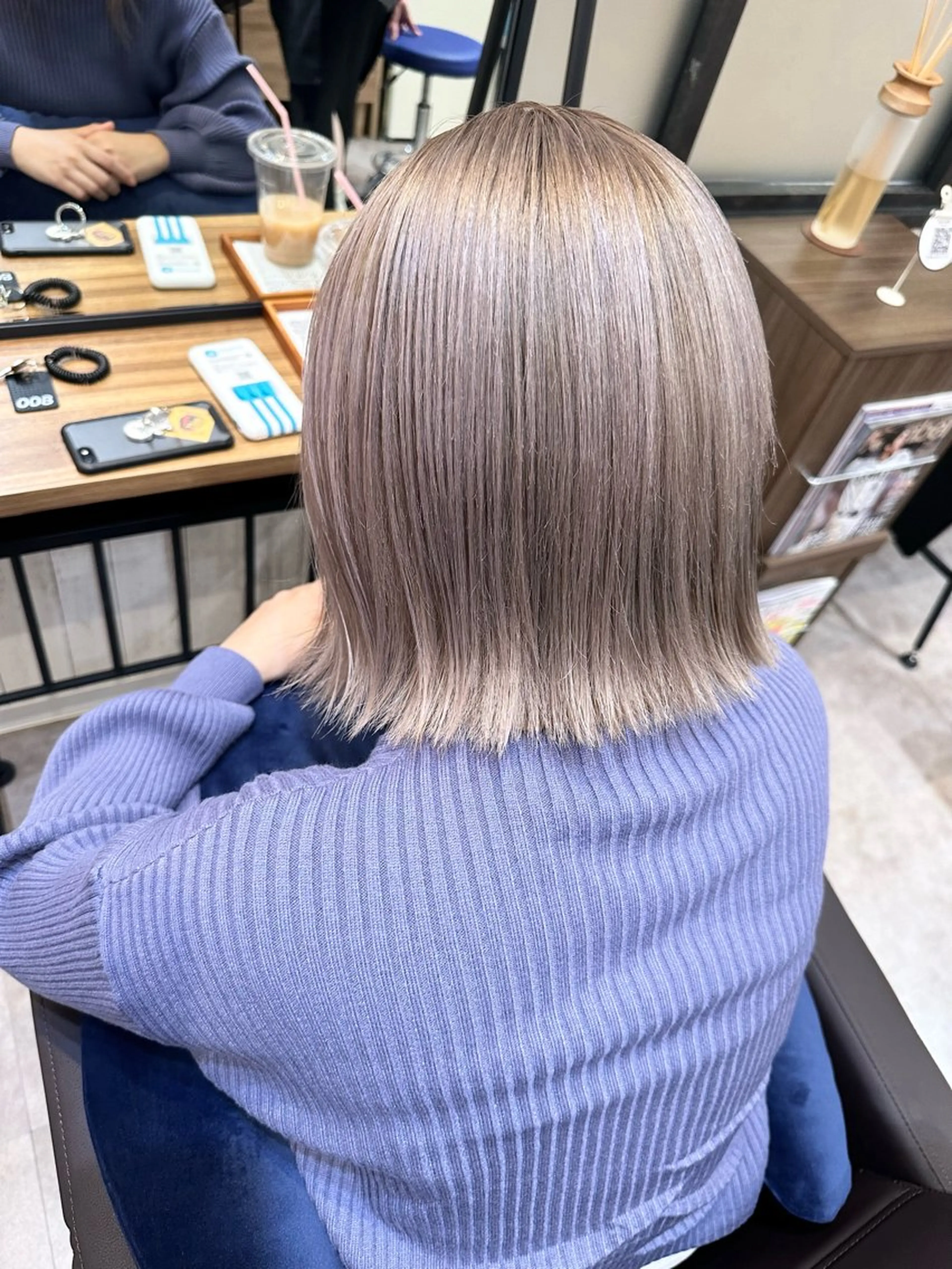 ミディアム ヘアカラー ✨ブリーチ&髪質 改善✨高橋さやかのヘアスタイル