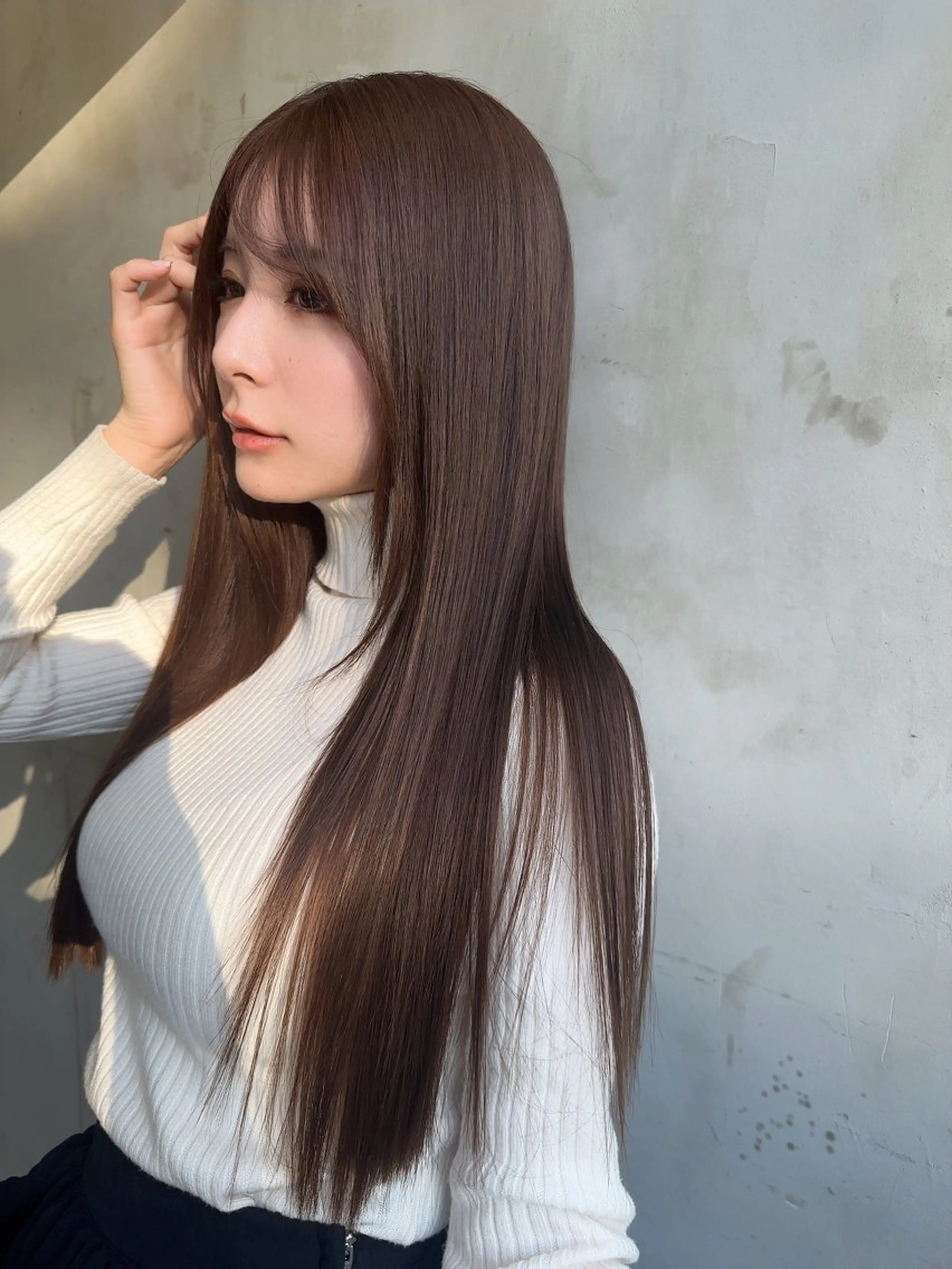 ロング 髪質改善 縮毛矯正 トリートメント 柴田 賢のヘアスタイル