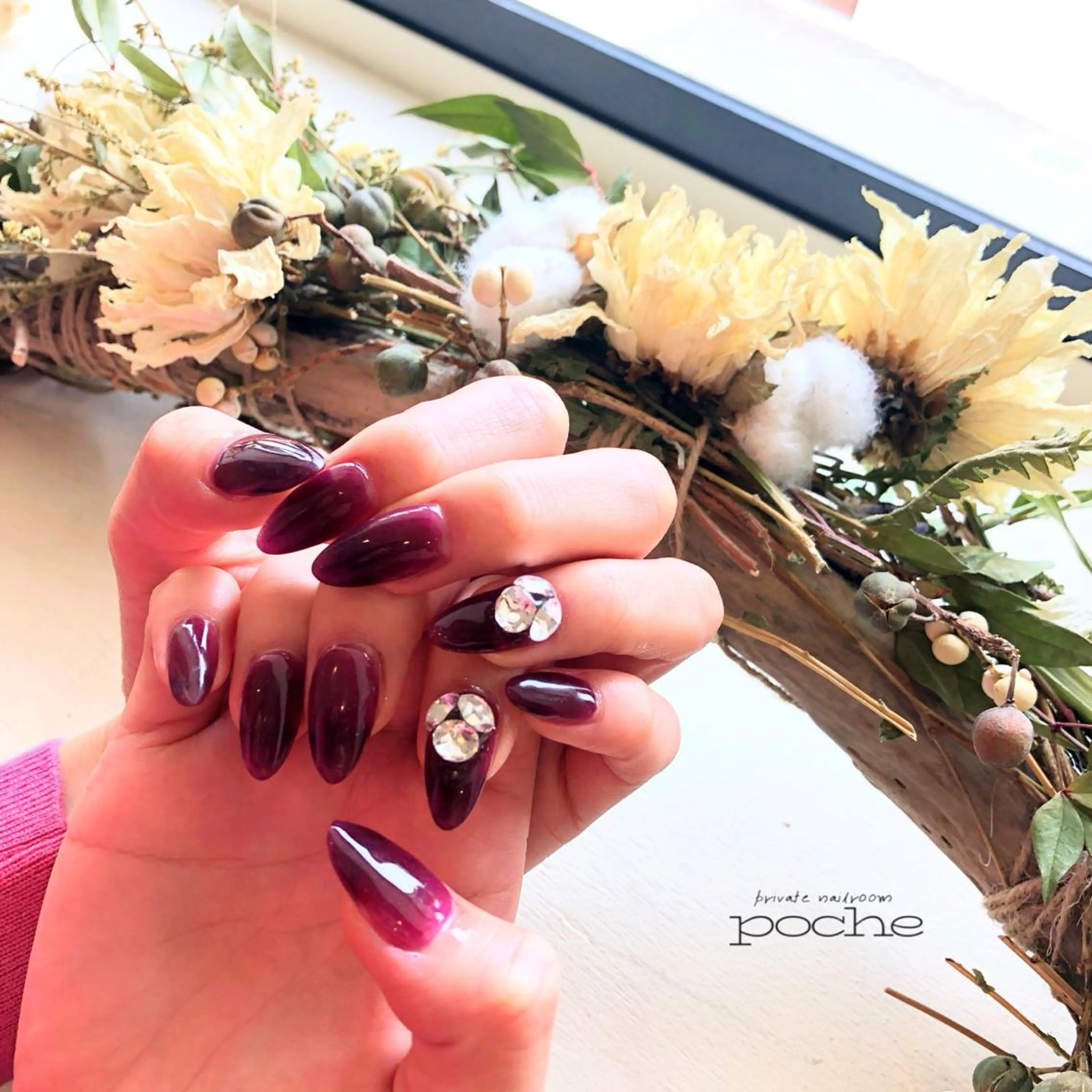 ネイル ボルドー ハンドネイル 工藤 理恵のネイルデザイン