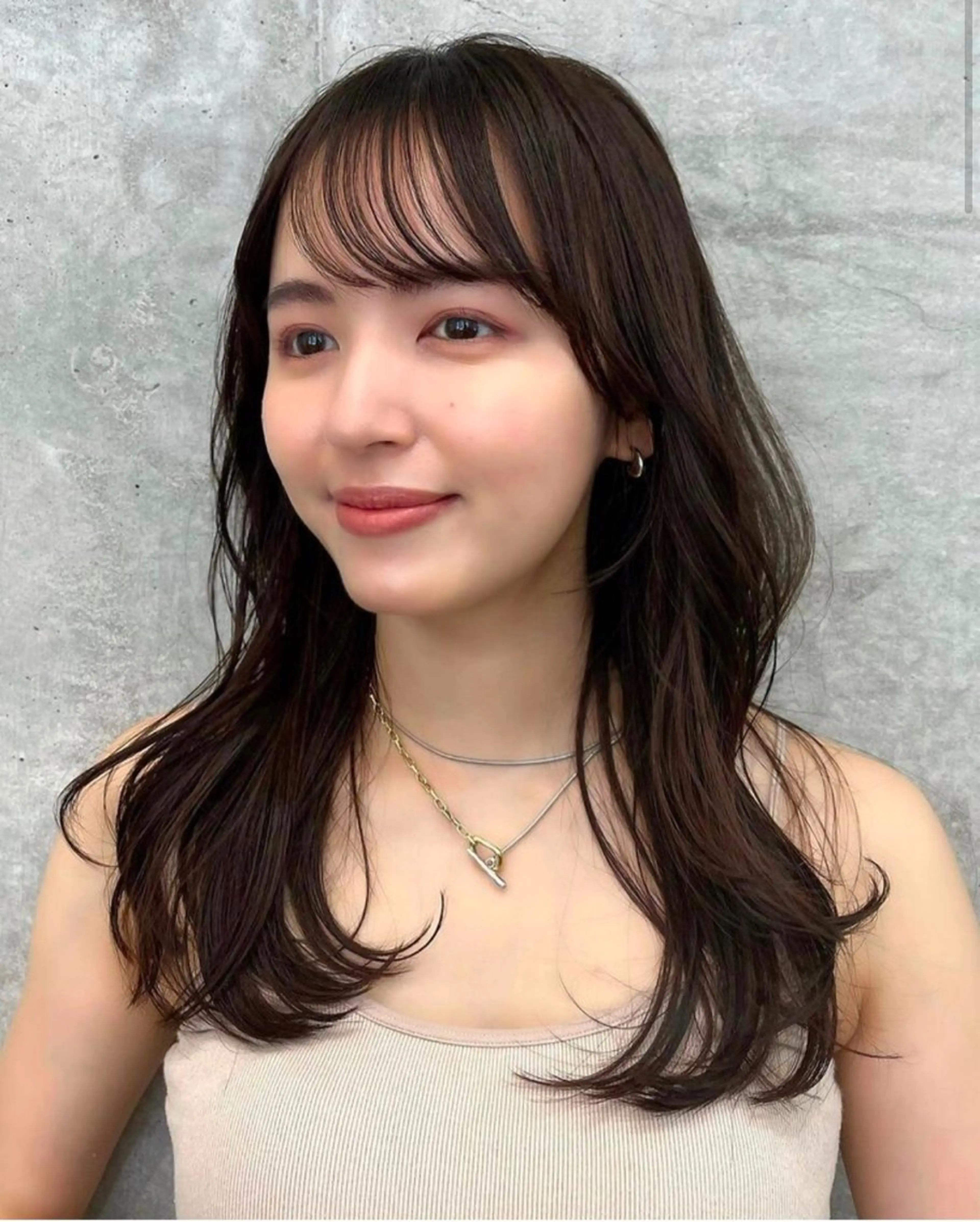 ロング レイヤーカット トリートメント レイヤーカット大人気 //吉田百花のヘアスタイル