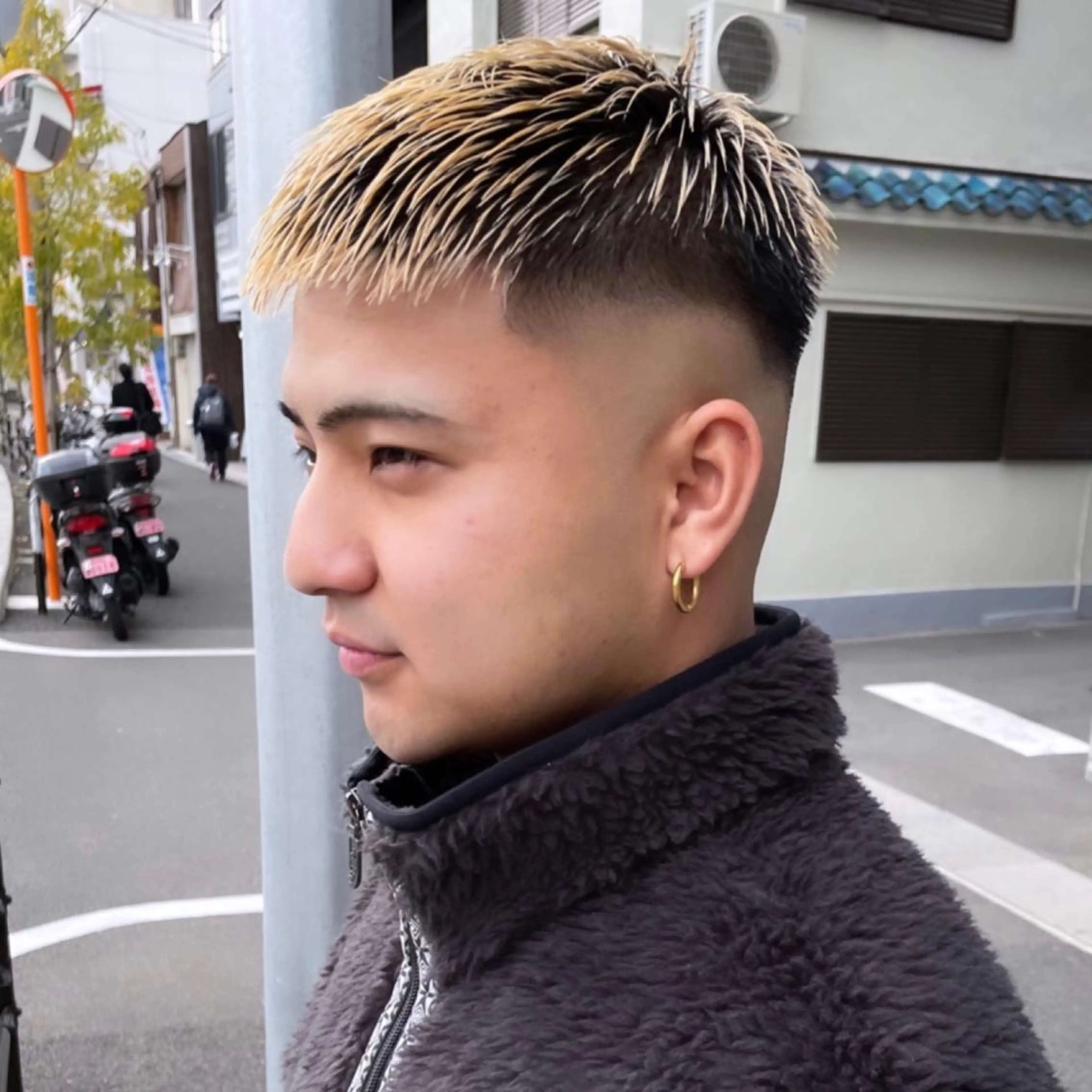 ショート メンズ カット ヘアセット スパイキーショート アメ村【戸兵吏駒】のヘアスタイル