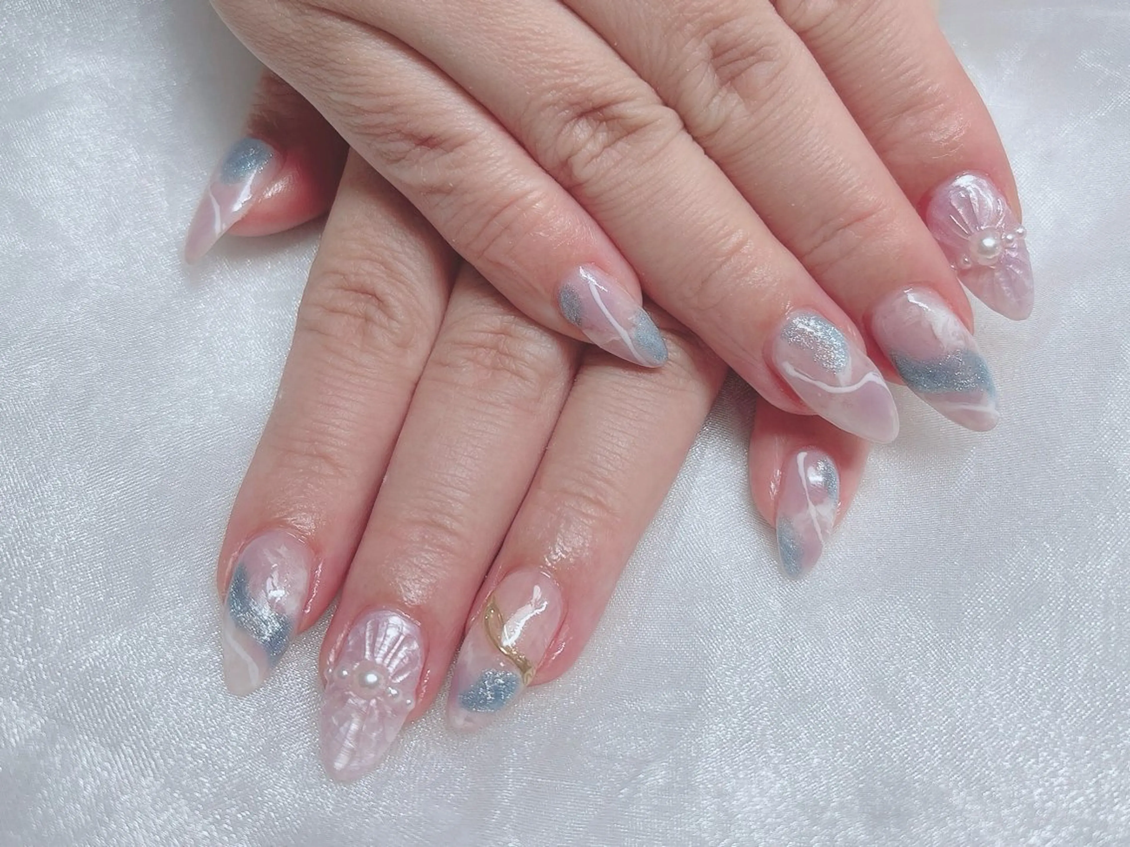 ネイル ピンク パープル ハンドネイル BABY LION :Fumiyoのネイルデザイン