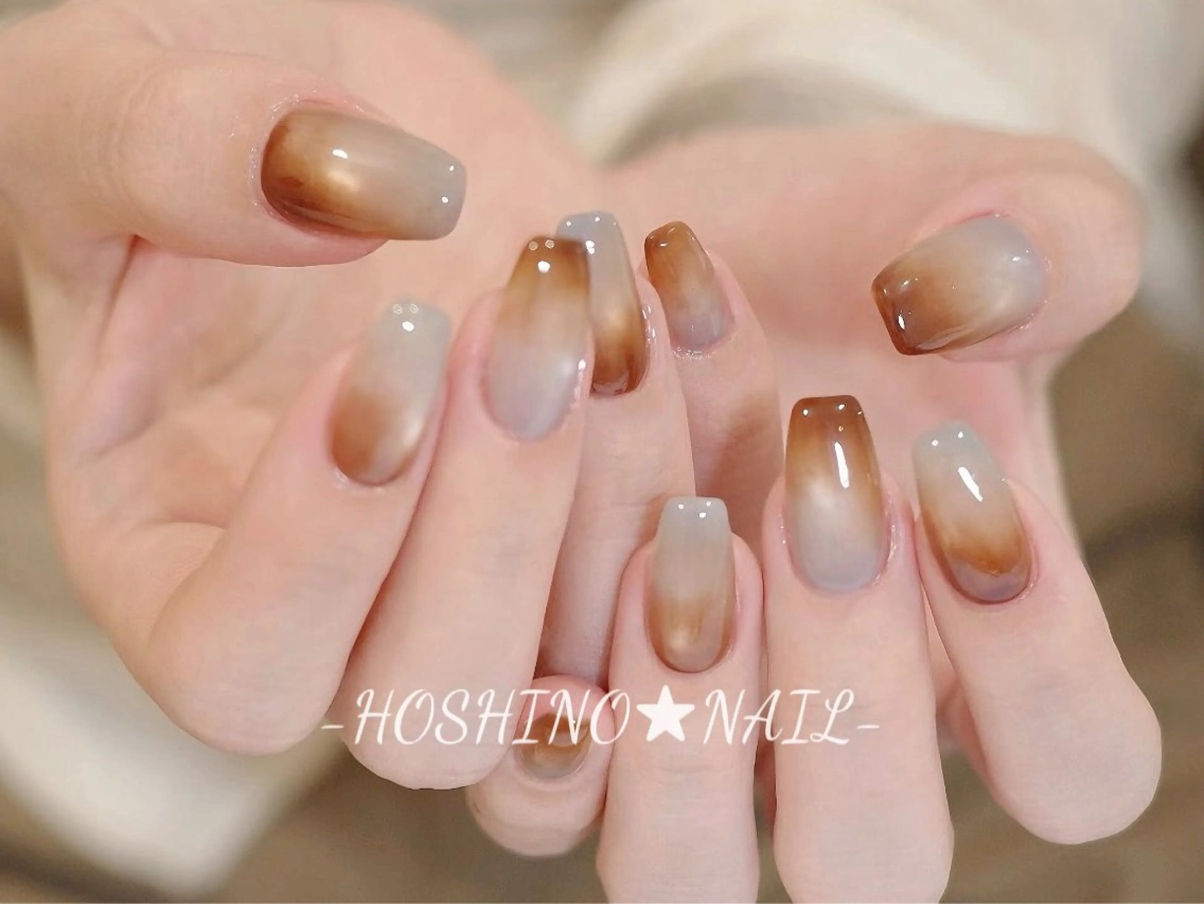 ネイル オーロラネイル チークネイル ドット フットネイル フレンチネイル ハンドネイル ★HOSHINO NAIL★新宿店のネイルデザイン