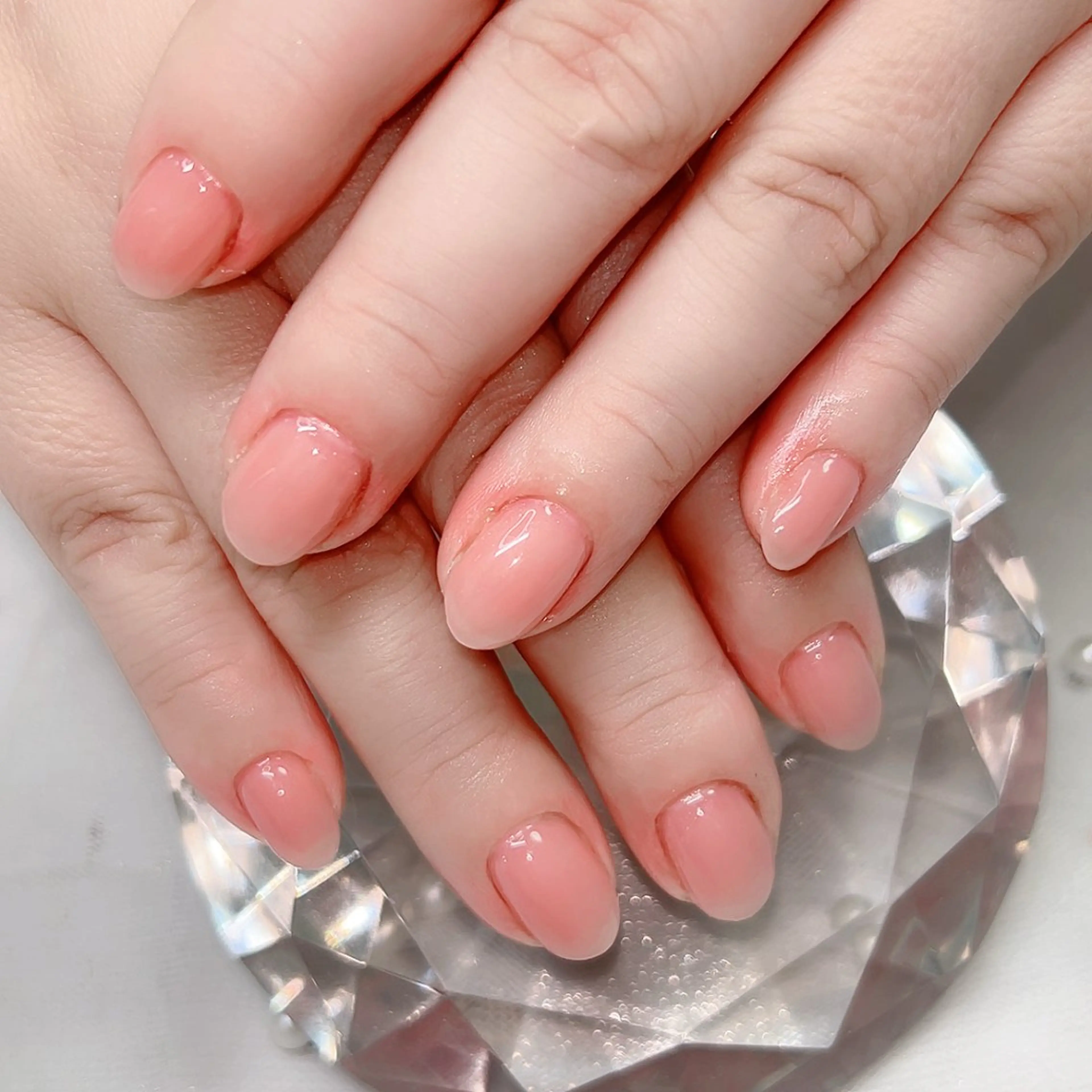 ネイル フレンチネイル キラキラネイル 夏ネイル ハンドネイル Cute Tips nailのネイルデザイン