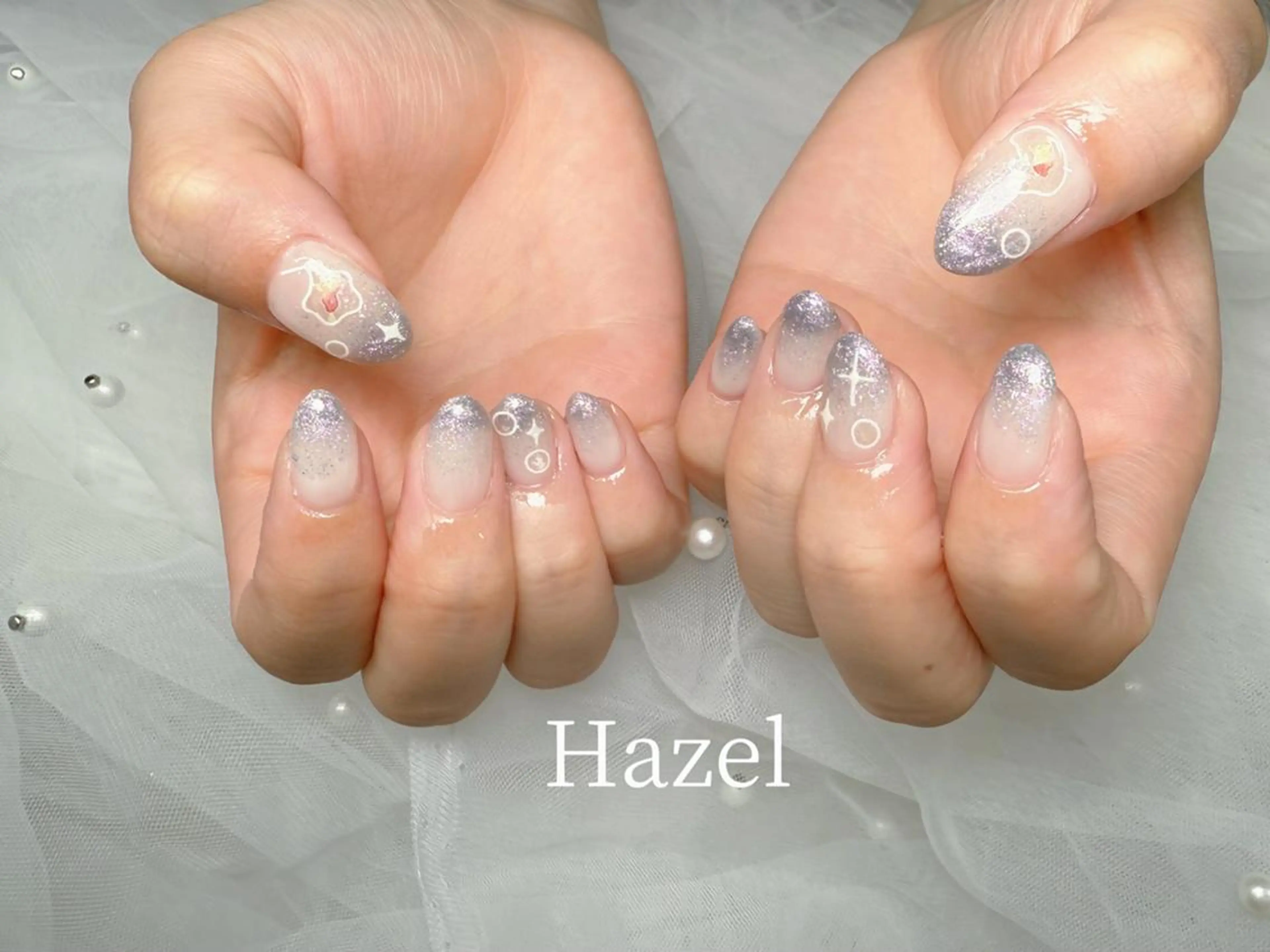 ミディアム ハンドネイル フットネイル 🌰Hazel*あき 吉祥寺のネイルデザイン