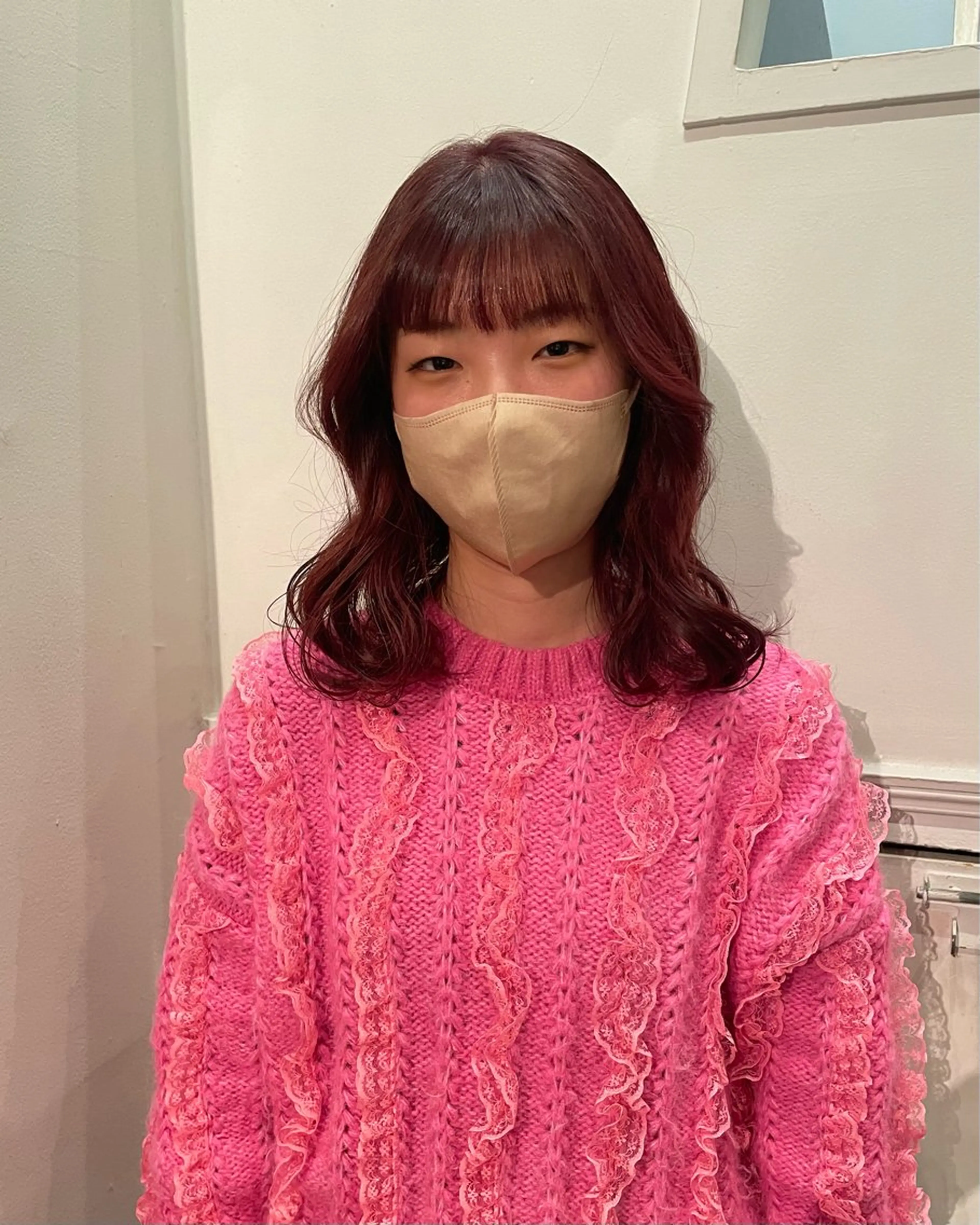 ミディアム カラー ヘアカラー トリートメント 向坂 亜美のヘアスタイル