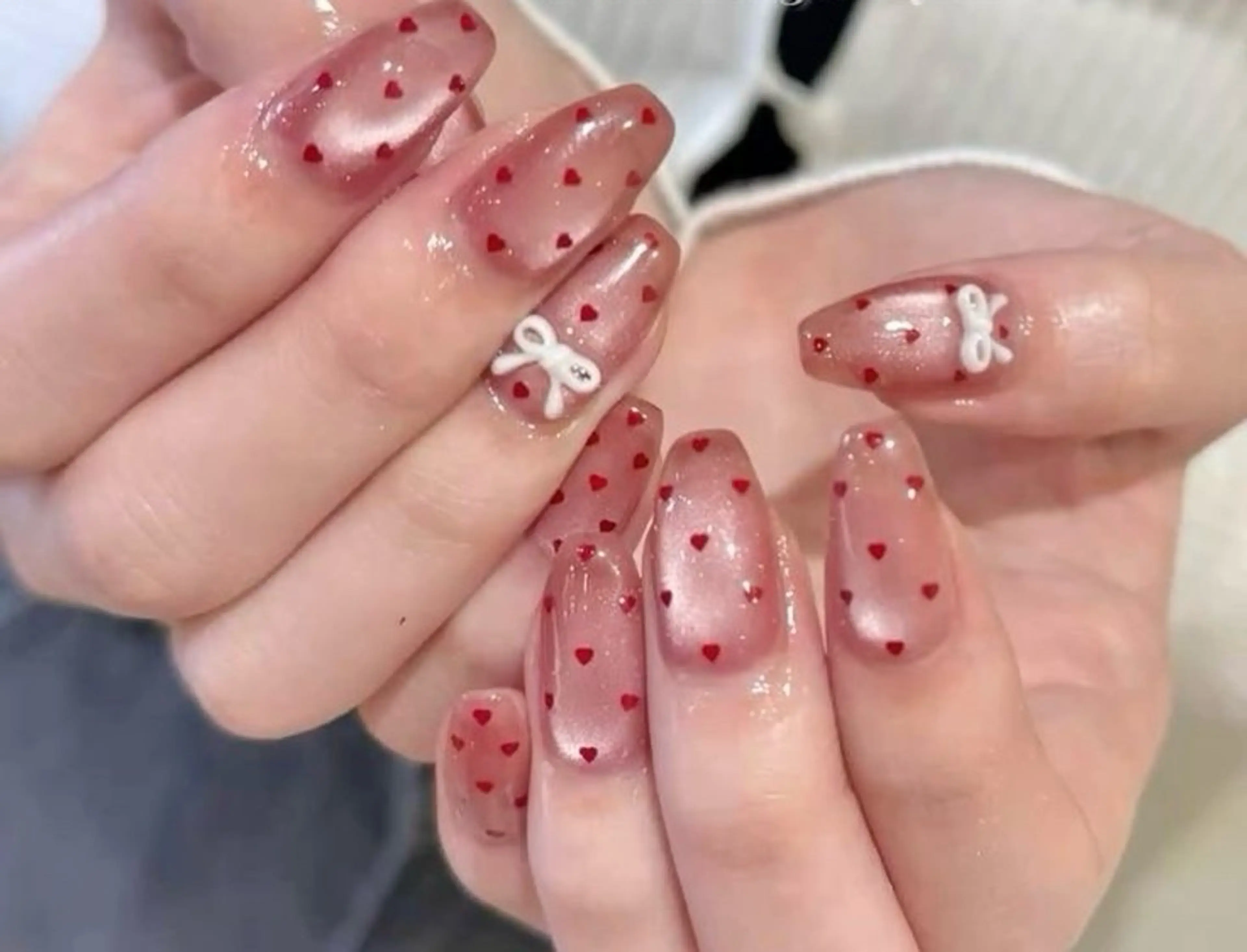 ネイル チークネイル フレンチネイル グラデーション 韓国ネイル マグネットネイル Hana nail所属・Hana Nailのネイルデザイン