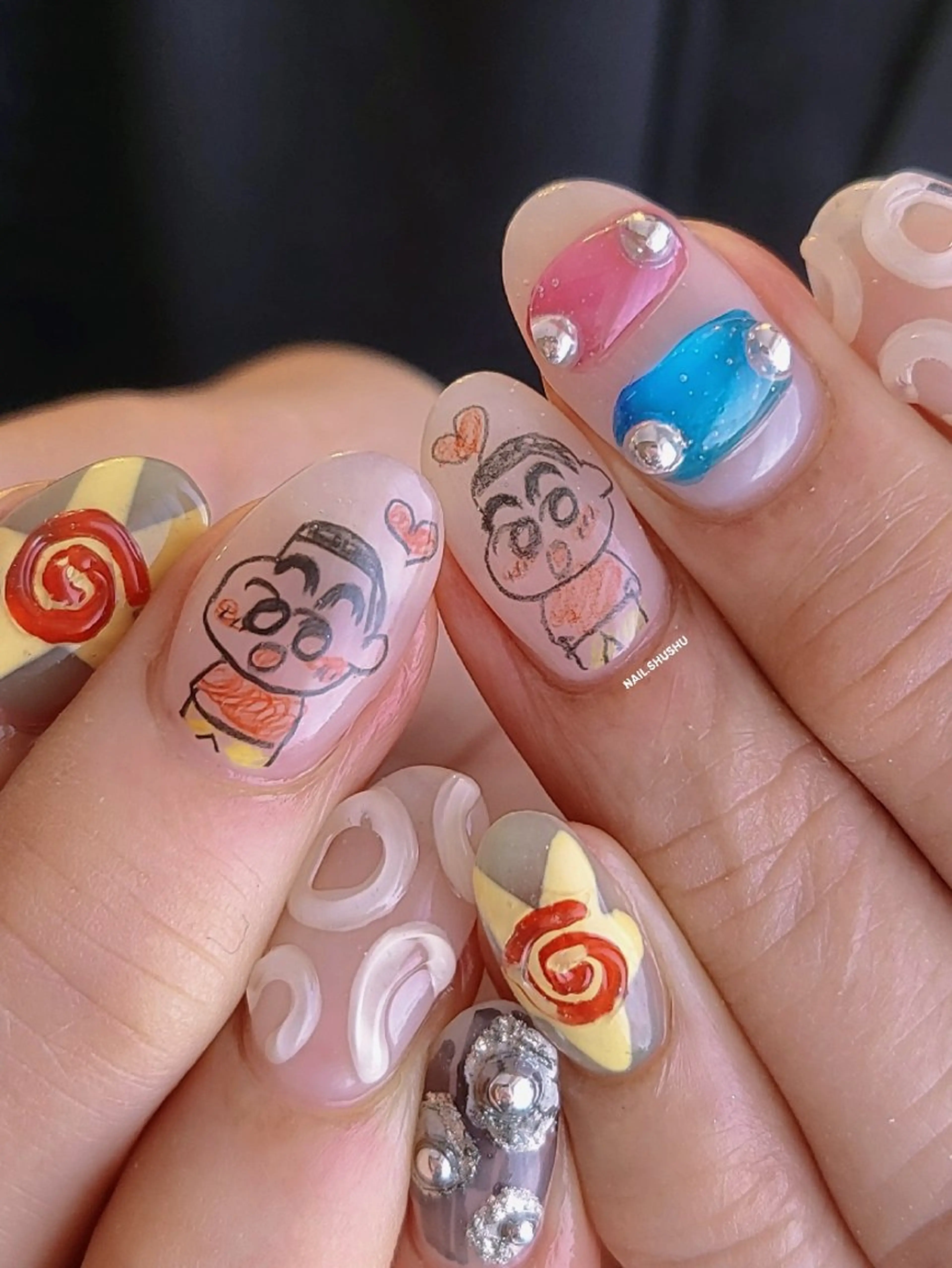 ネイル ハンドネイル 3dパーツ/流行り 👧shushu❤️のネイルデザイン