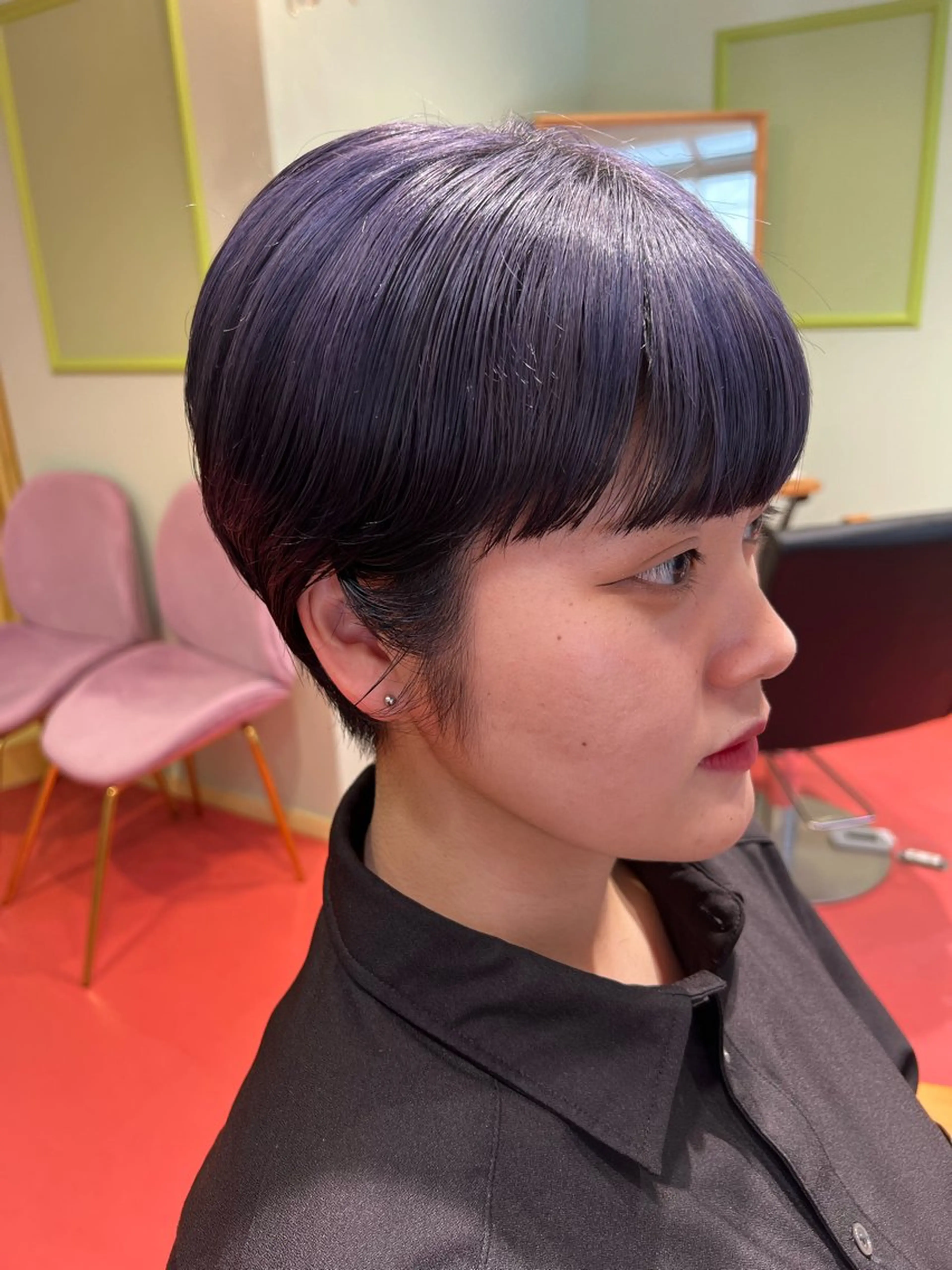 ショート カット ヘアカラー トリートメント 広島紙屋町 ショートヘア河内蓮のヘアスタイル